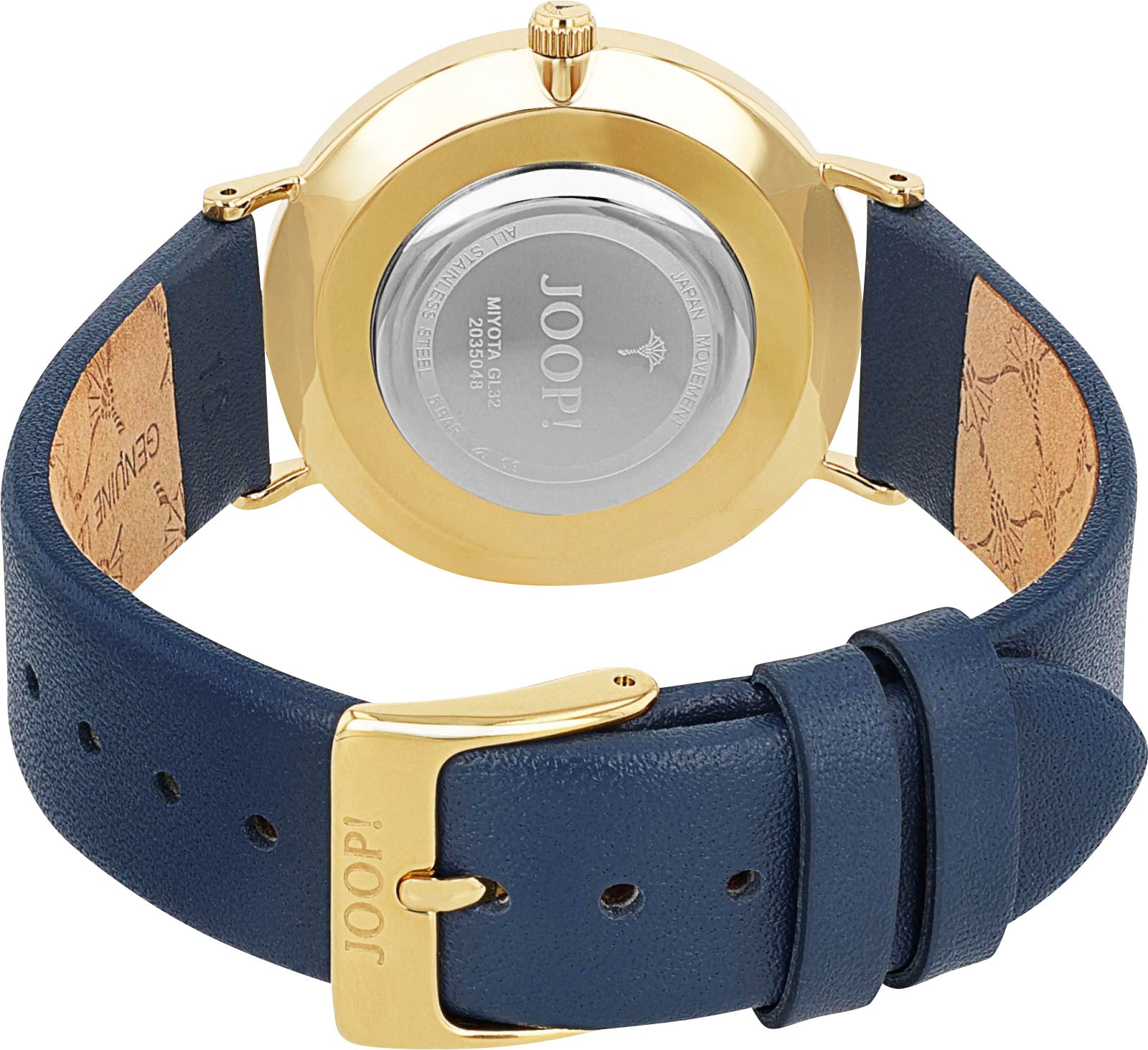 JOOP! Quarzuhr, Armbanduhr, Damenuhr, analog, Lederarmband