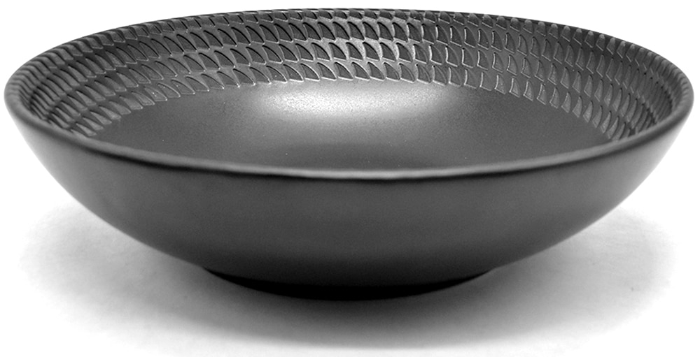ECHTWERK Kombiservice »"BlackStyle", Schwarz« Stilvolles Geschirrset mit markanter Struktur, hochwertige Stoneware