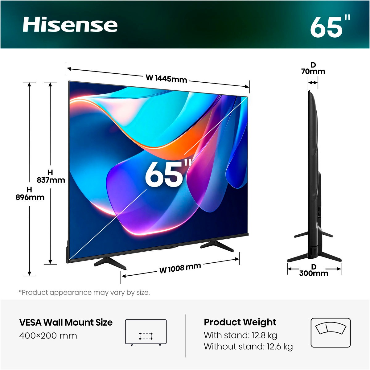 Hisense LED-Fernseher »65A6S« 164 cm/65 ″ Smart-TV