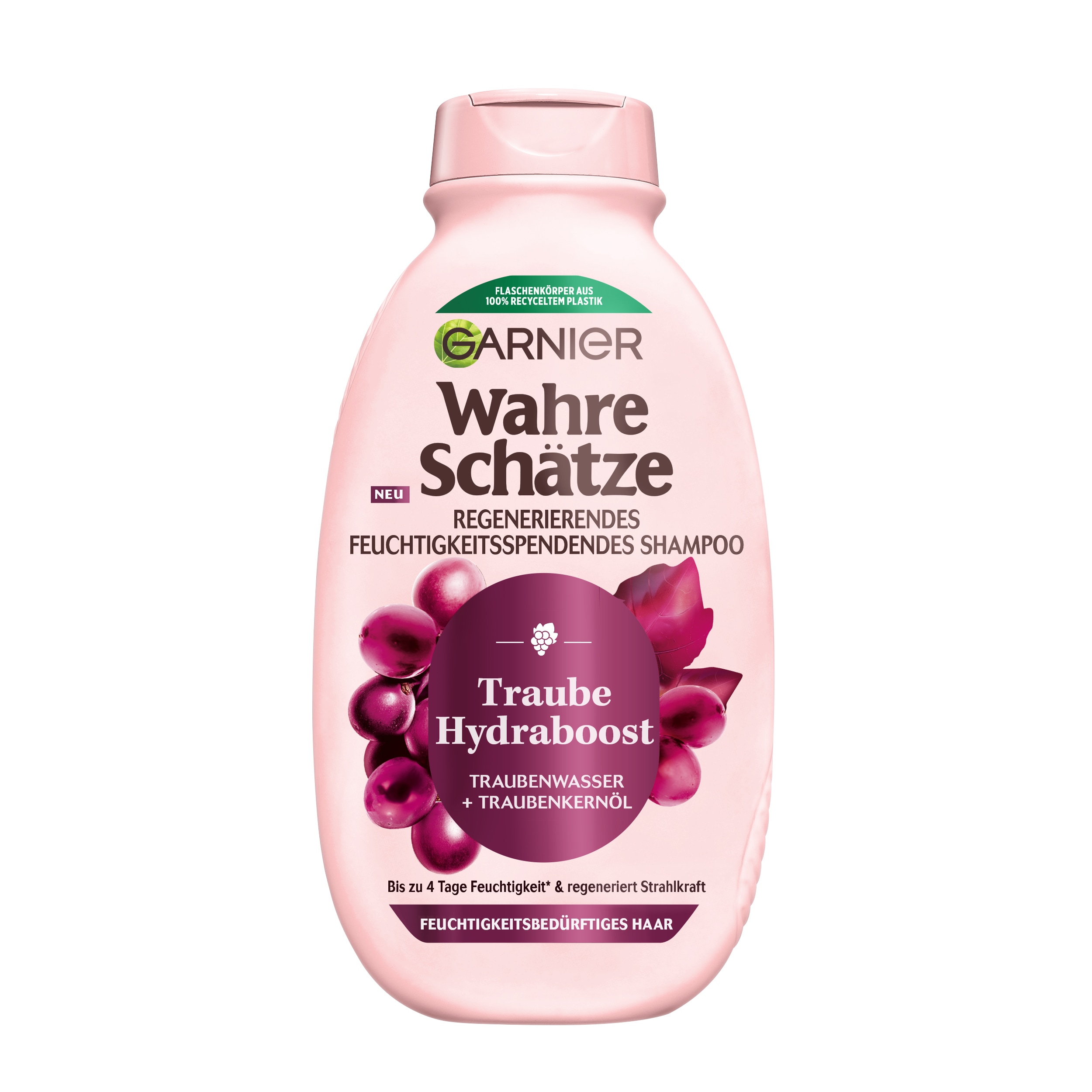GARNIER Haarshampoo "WAHRE SCHÄTZE TRAUBE HYDRABOOST SHAMPOO" für feuchtigkeitsbedürftiges Haar, mit Traubenwasser und Traubenkernöl