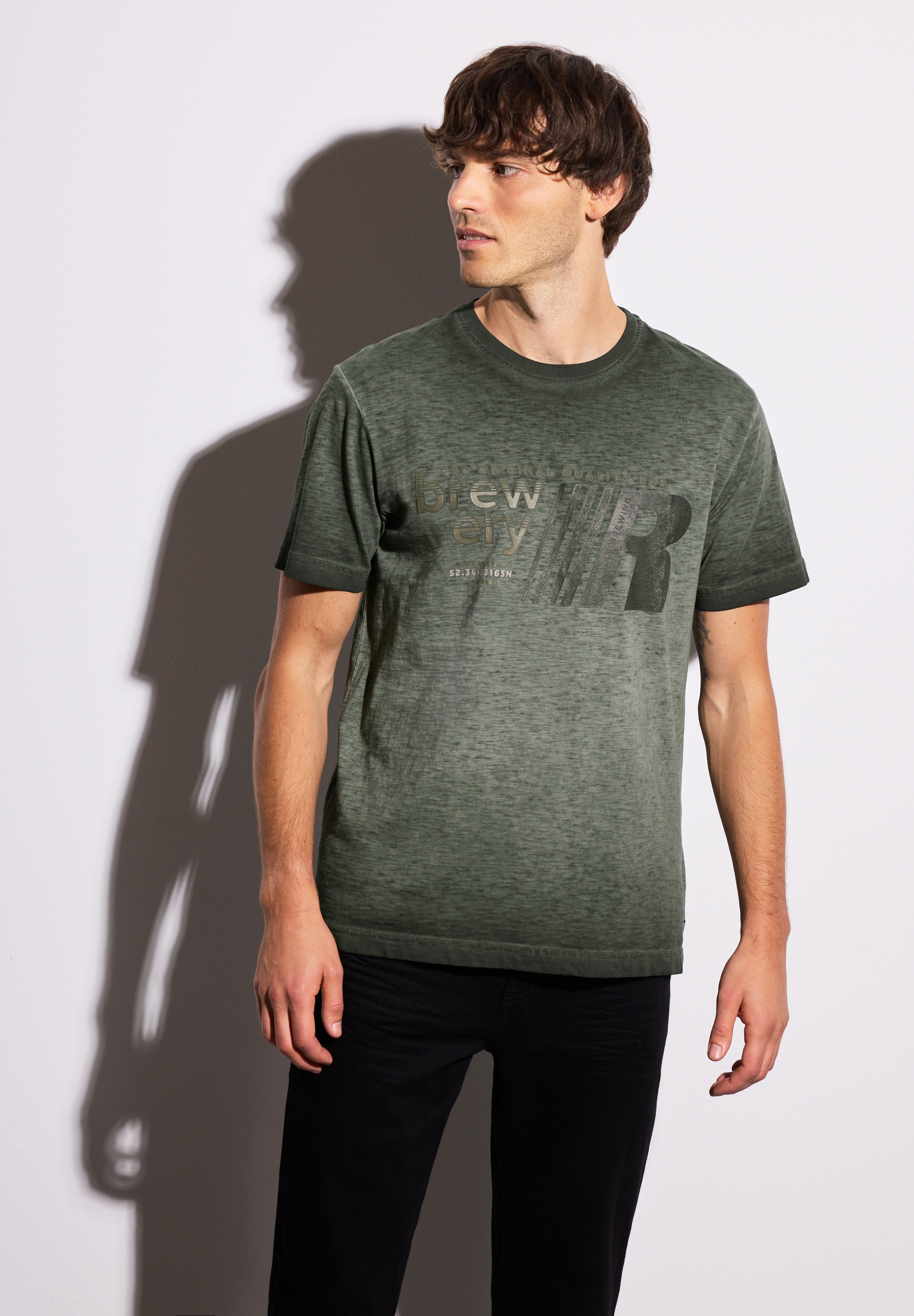 STREET ONE MEN T-Shirt, aus reiner Baumwolle günstig online kaufen