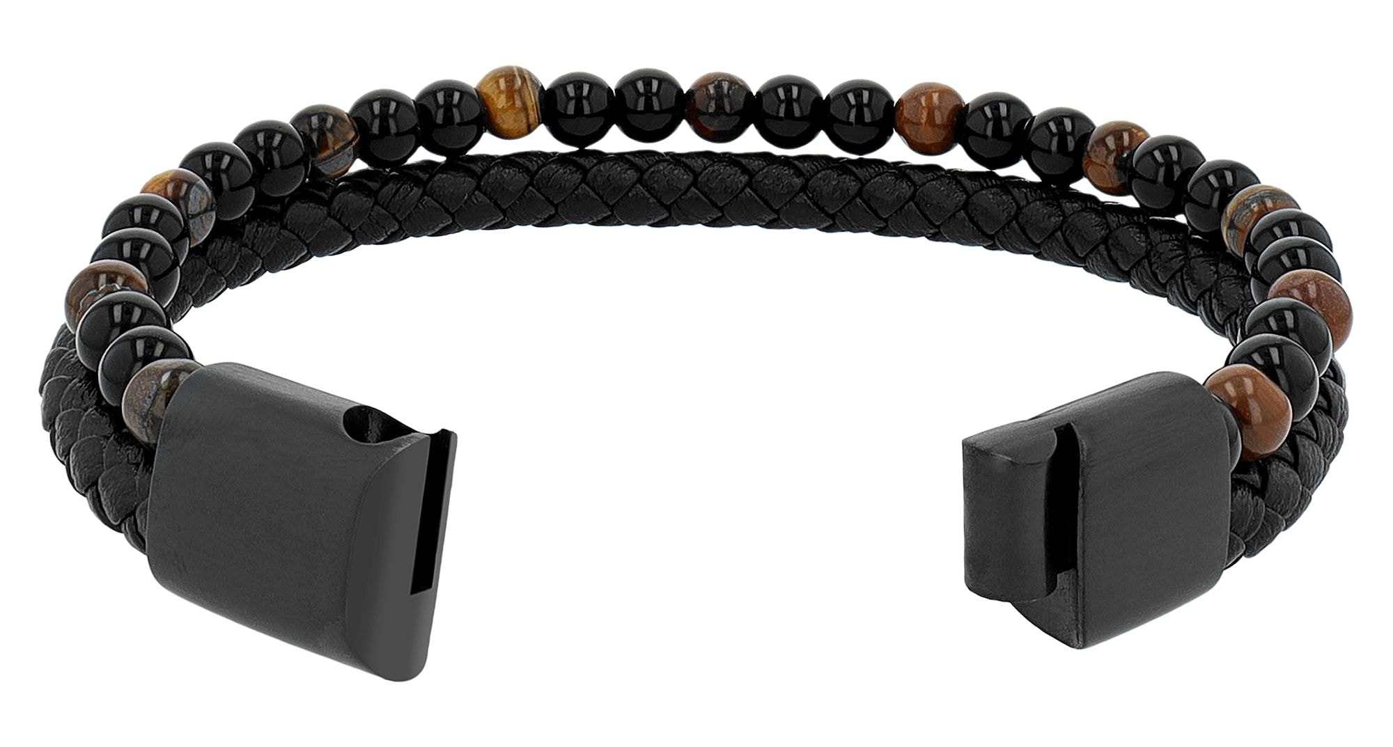 Adelia´s Armband »Unisex Armband – Lederarmband aus Leder mit Perle 21 cm« Zum Verschenken – ideal zum Weihnachten