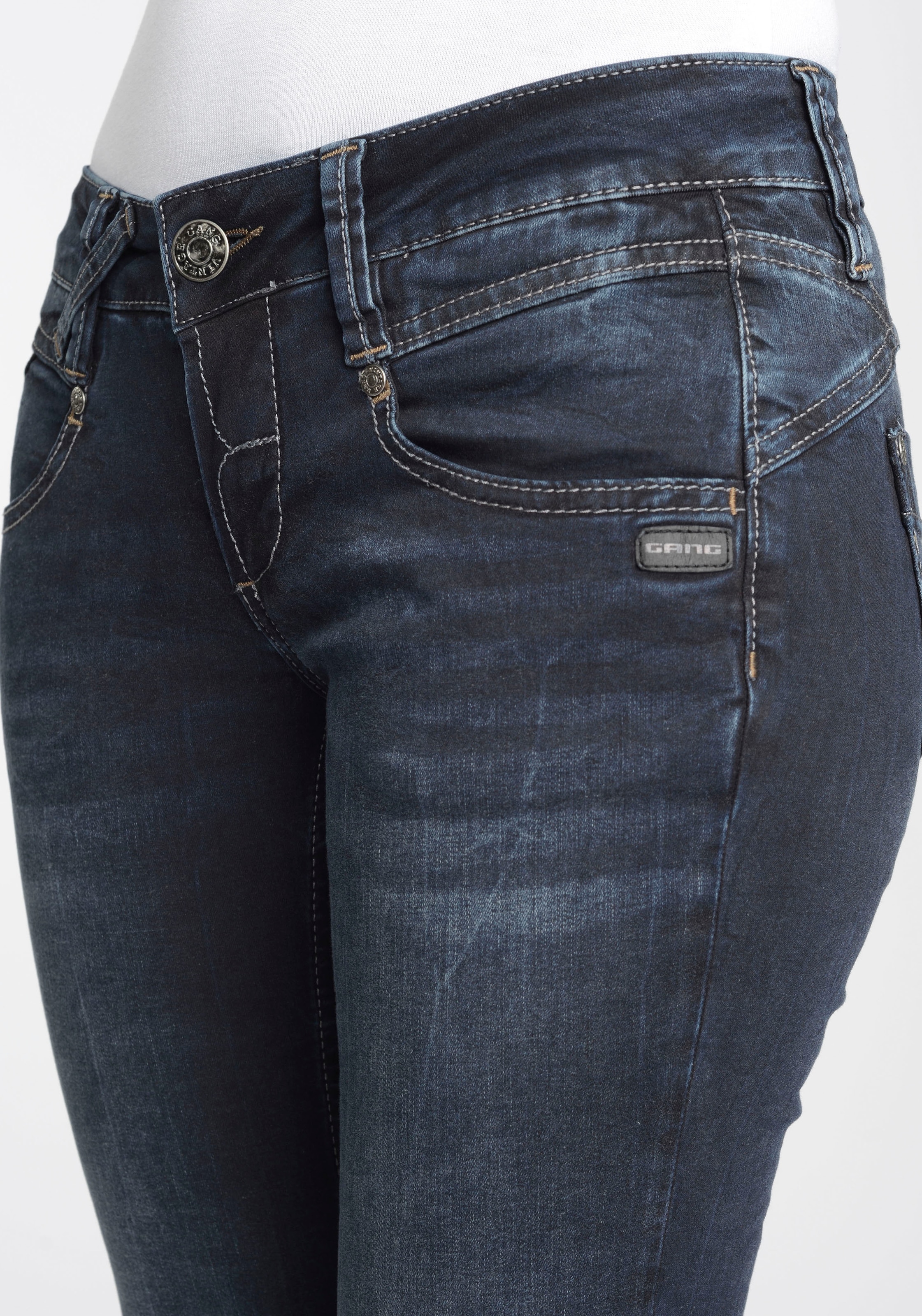 GANG Skinny-fit-Jeans »94Nena«, authenischer für in BAUR | Used-Waschung bestellen