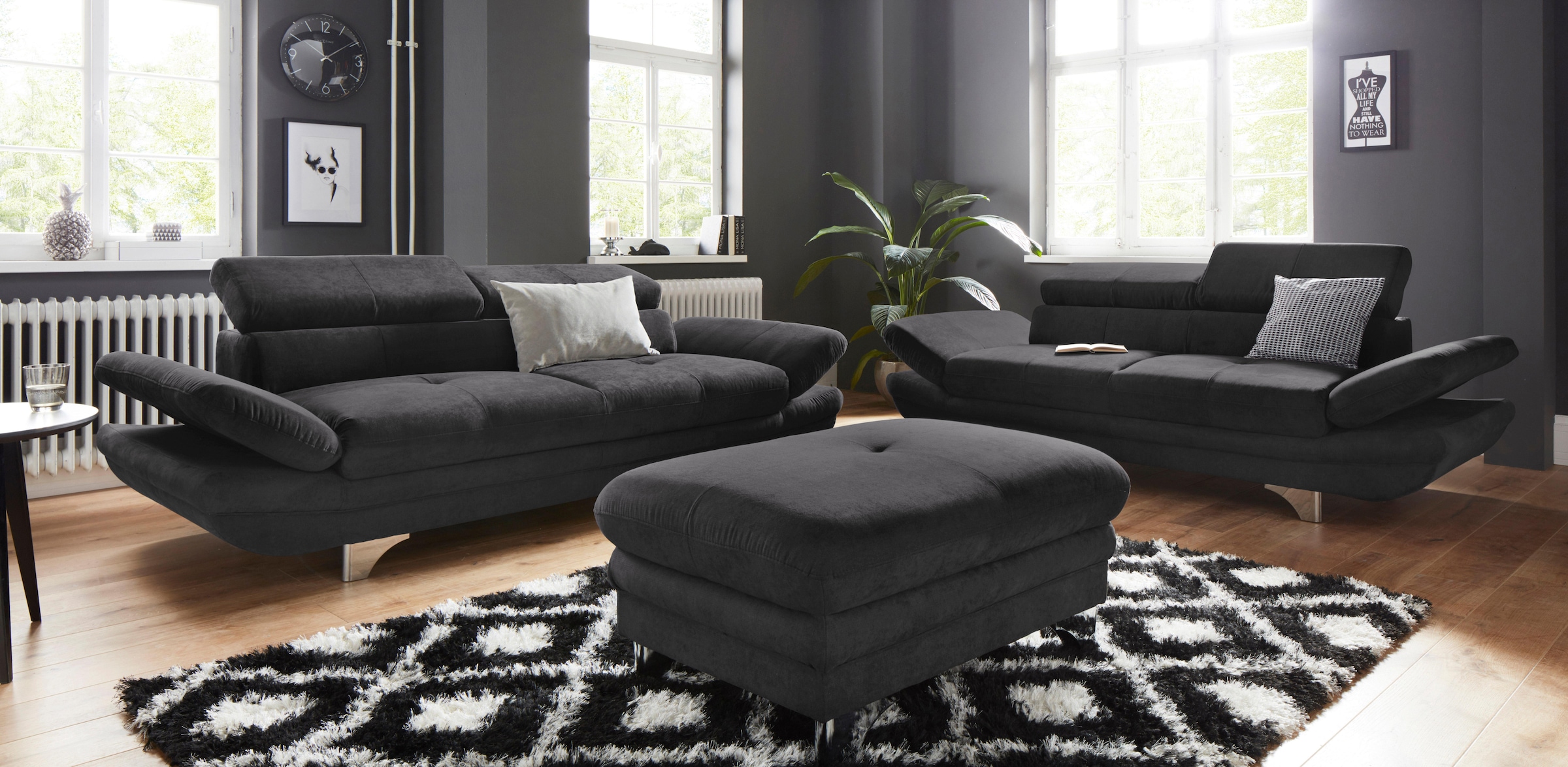 COTTA 3-Sitzer »Enterprise«, Big-Sofa, mit Armteilverstellung & Kopfteilverstellung