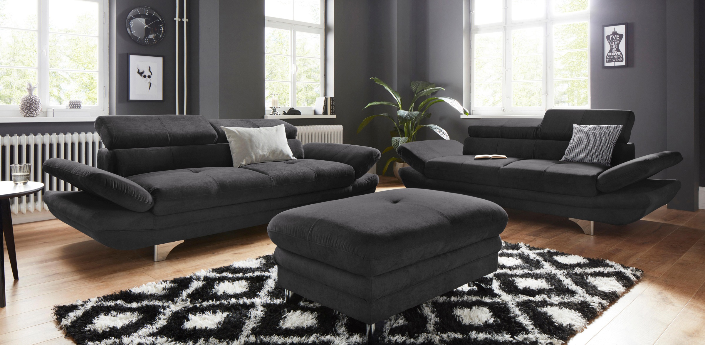 COTTA 3-Sitzer "Enterprise", Big-Sofa, mit Armteilverstellung & Kopfteilver günstig online kaufen