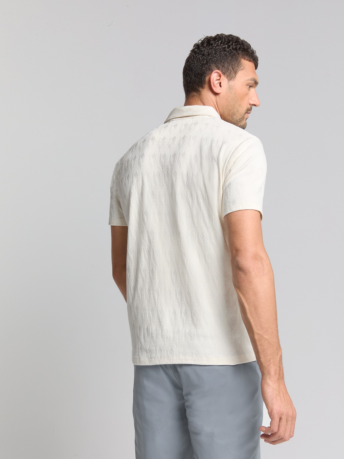 NO EXCESS T-Shirt "No Excess Jacquard Poloshirt" günstig online kaufen