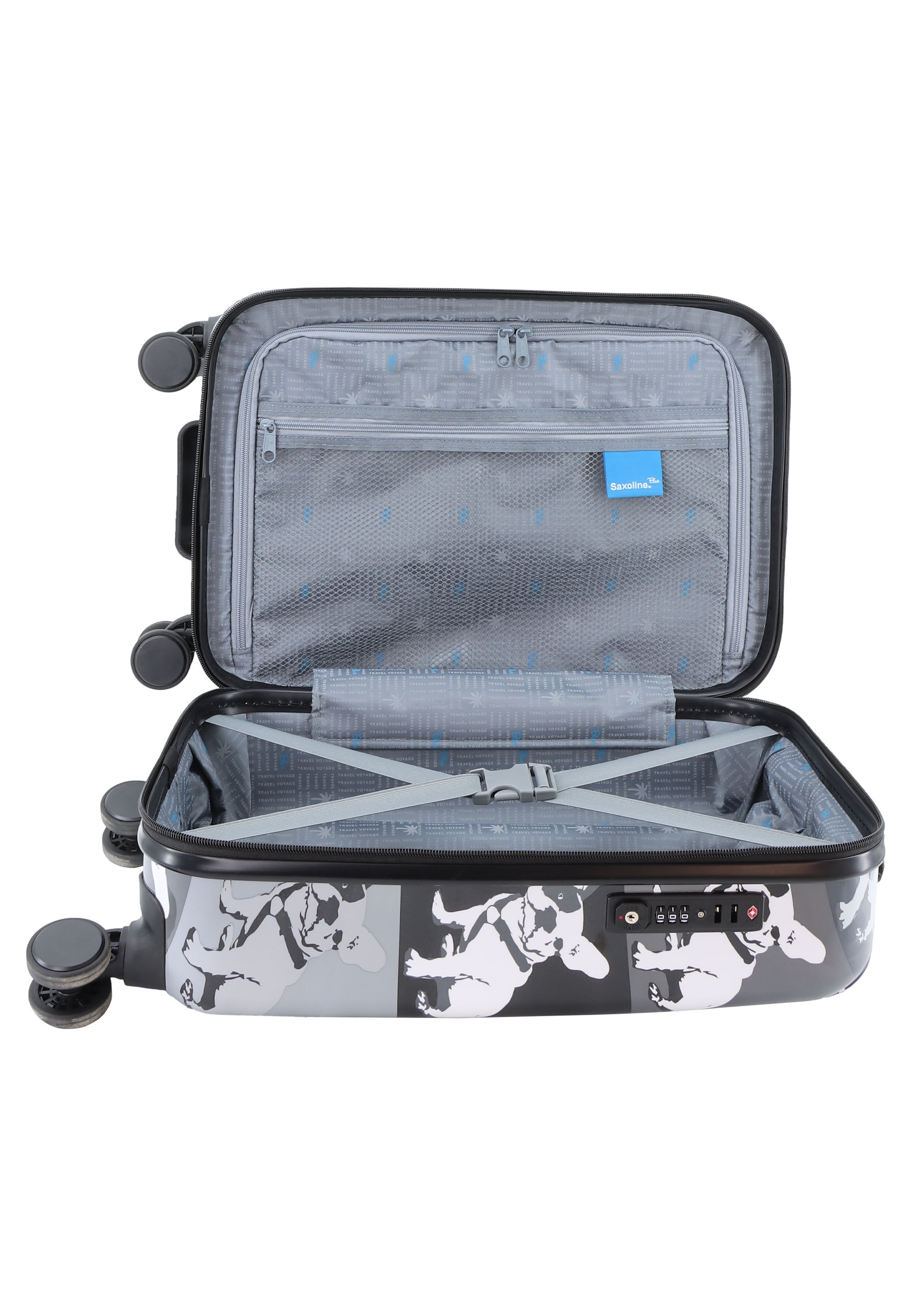 Saxoline® Koffer »Bulldog Monochrome«, aus ABS-Materialien