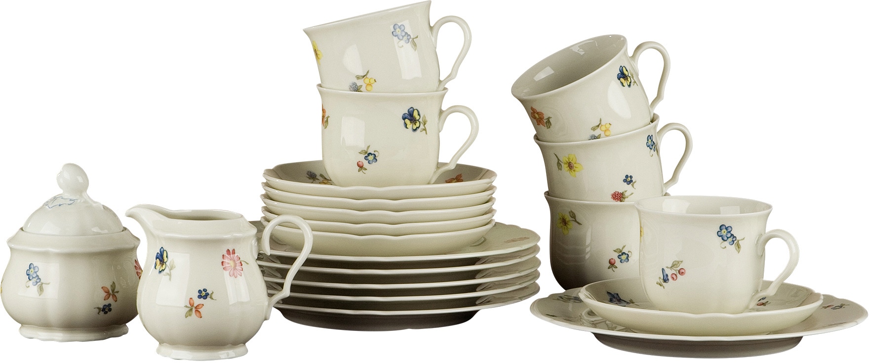 Kaffeeservice Seltmann BAUR Germany, (Set, in Personen Weiden 20 6 Marieluise«, »Geschirr-Set Teile, Made | tlg.), für 20