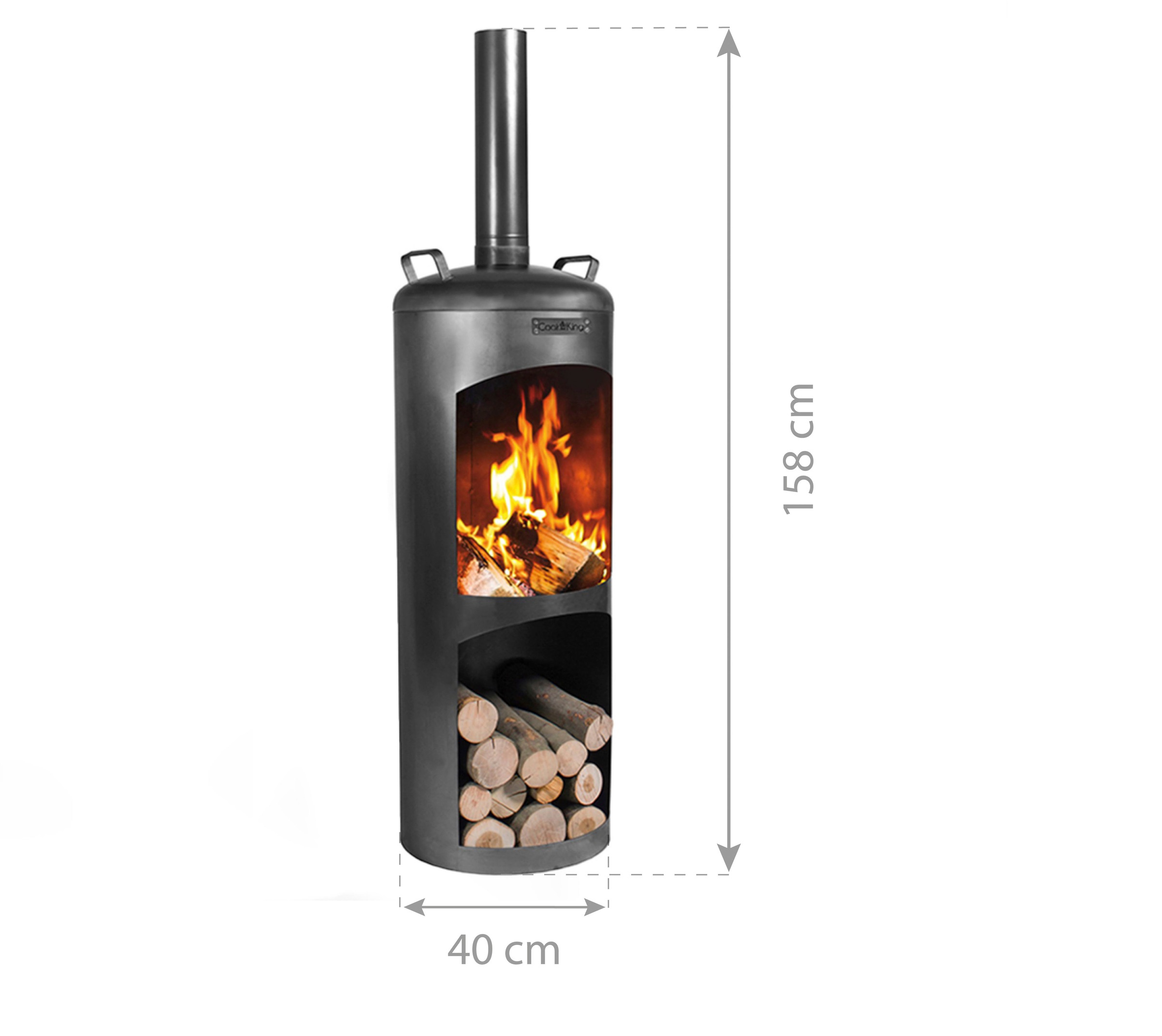 CookKing Gartenkamin »Faro«, 40x40x158 cm