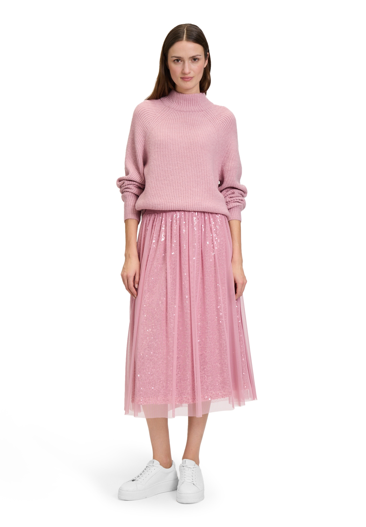 Betty&Co Strickpullover »Betty & Co Grobstrick-Pullover mit hohem Kragen«, (1 tlg.), Kragen