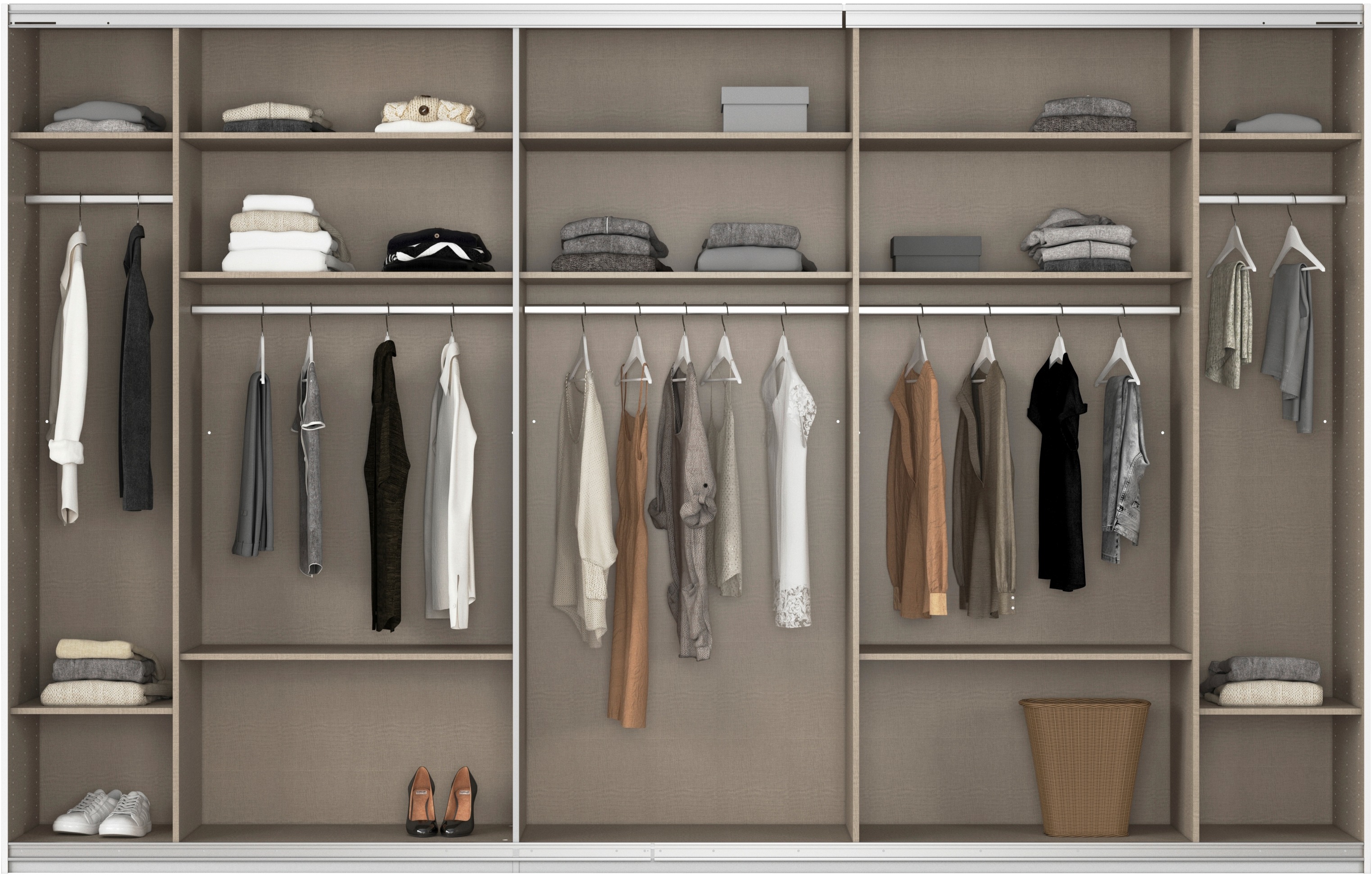 Thumbnail - rauch Schwebetürenschrank "Kleiderschrank Kleiderschränke Schrank Garderobe AGORDO mit Glasfront", durchdachte Innenauss...