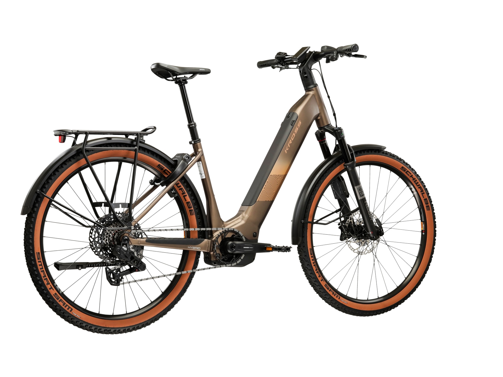 Kross »Influx Hybrid 6.0 21,3Ah / 800 Wh 29 Zoll braun 12 Gänge 2026« 12 Gang SRAM S1000 EAGLE AXS Schaltwerk Kettenschaltung Mittelmotor 250 W