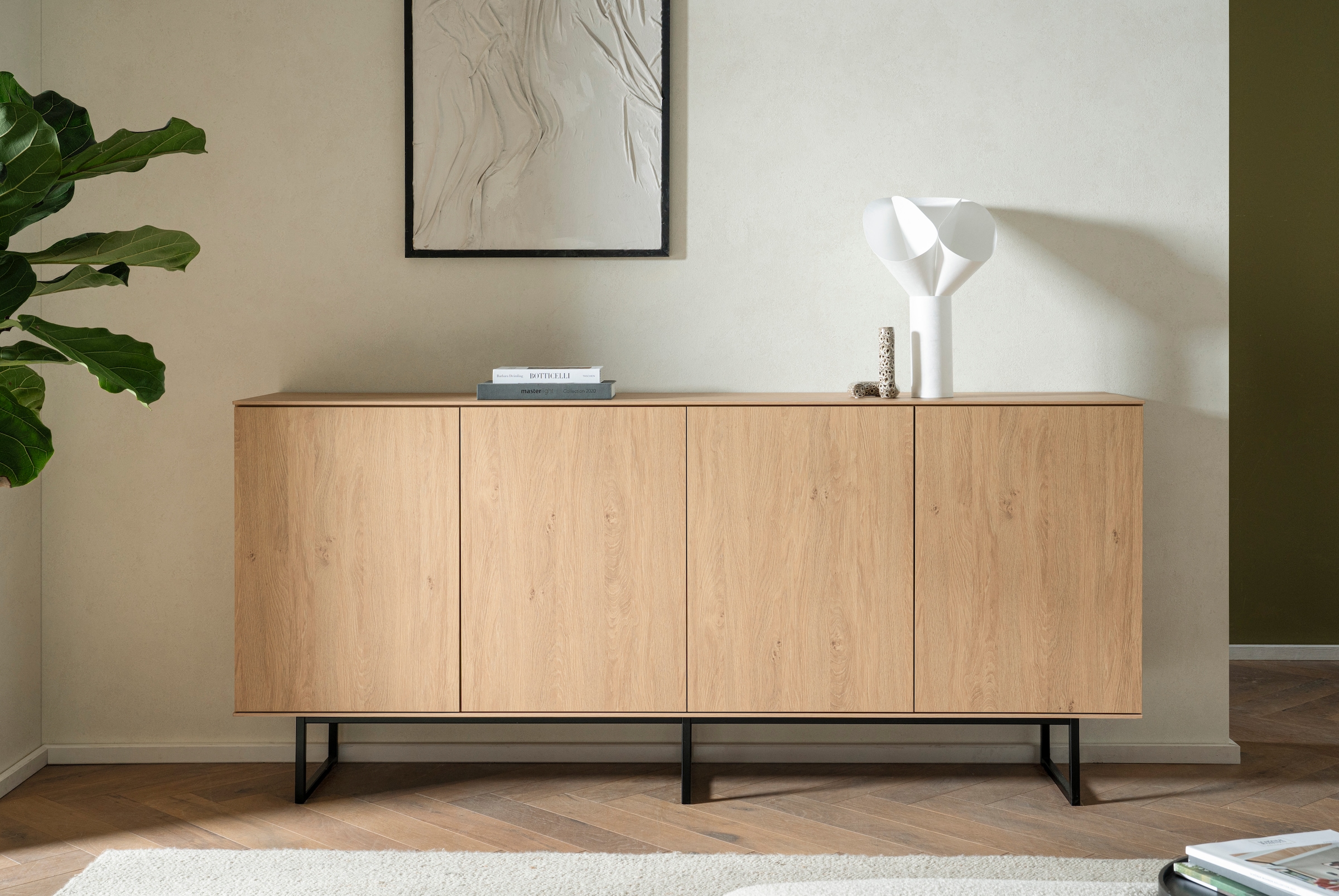 Home affaire Sideboard "Lund, moderner Schrank, Kommode mit Kufengestell", günstig online kaufen