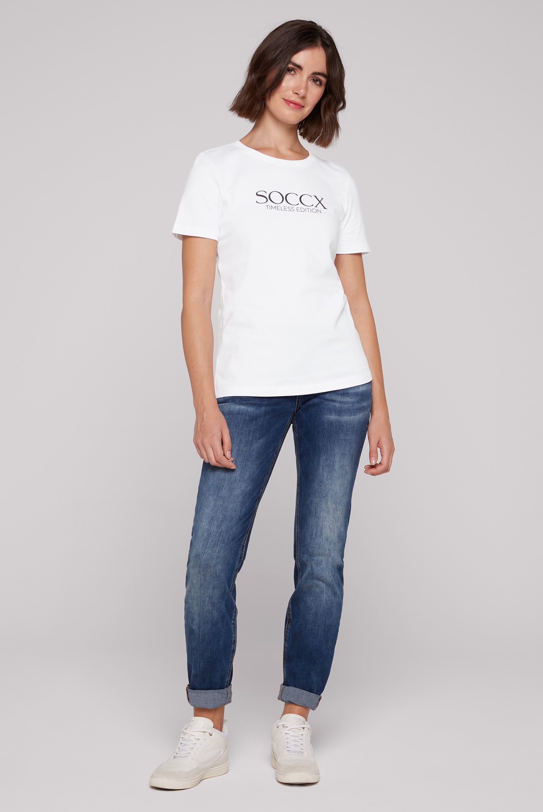 SOCCX Rundhalsshirt, aus Baumwolle