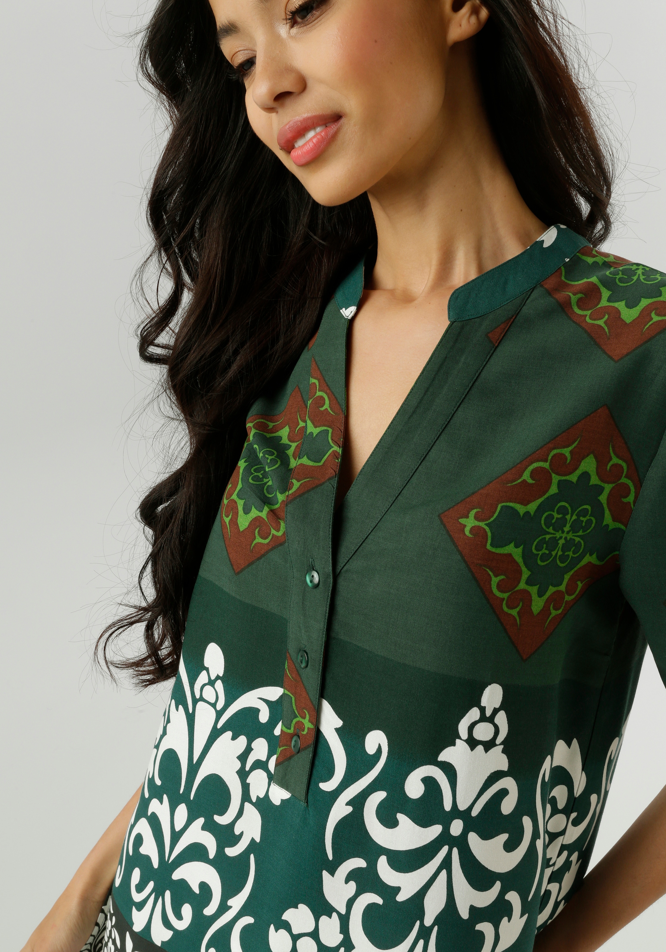 Aniston SELECTED Longbluse, mit stilvollen Ornamenten - NEUE KOLLEKTION