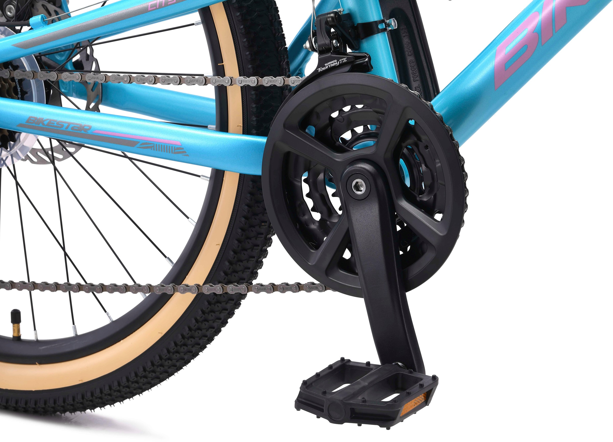 Bikestar Jugendfahrrad, 21 Gang, Shimano, RD-TY21 Schaltwerk, Kettenschaltung