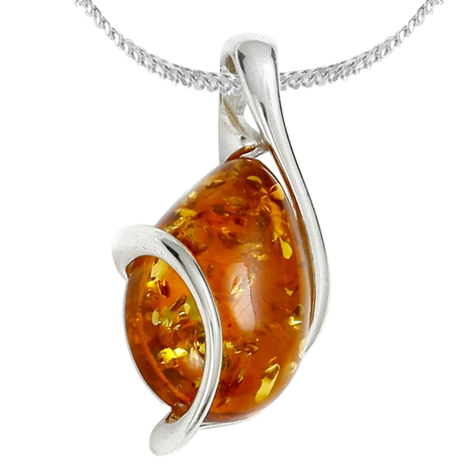 Kette mit Anhänger OSTSEE-SCHMUCK "Ostsee-Schmuck Kette mit Anhänger Romy Kette mit Anhänger Romy" Gr. 45, silber, Halsketten, Damen, 45cm, Silber 925 (Sterlingsilber), L: 42