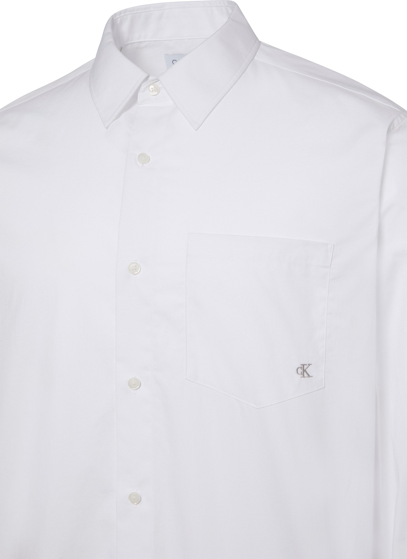 Calvin Klein Jeans Langarmhemd »LS POPLIN CLASSIC SHIRT«, mit Monogramm-Stickerei