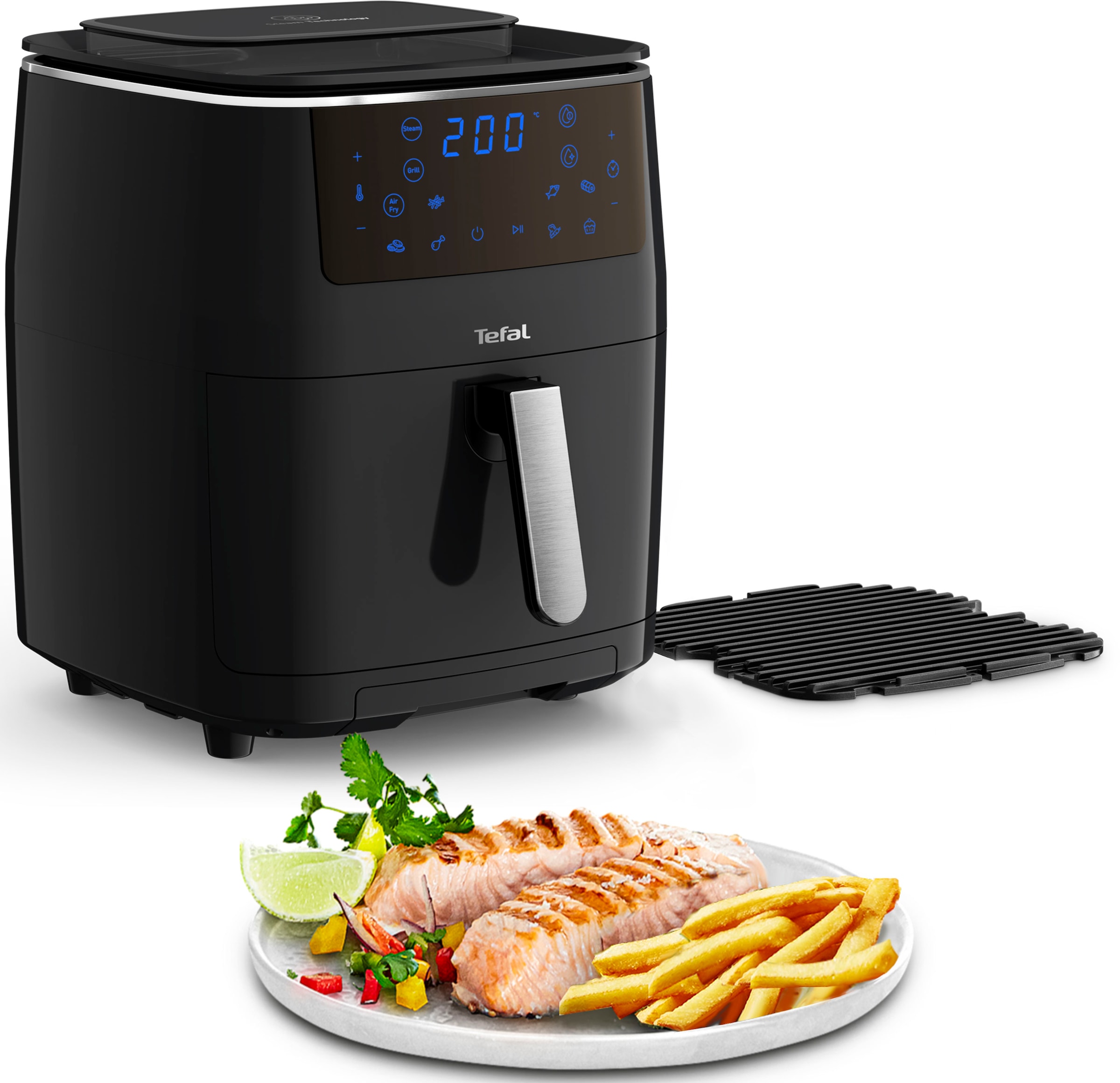 Tefal Heißluftfritteuse "FW2018 Easy Fry Grill & Steam", 1700 W, Grill + Dampfgarer, 7 automatische Programme, 6,5 Liter