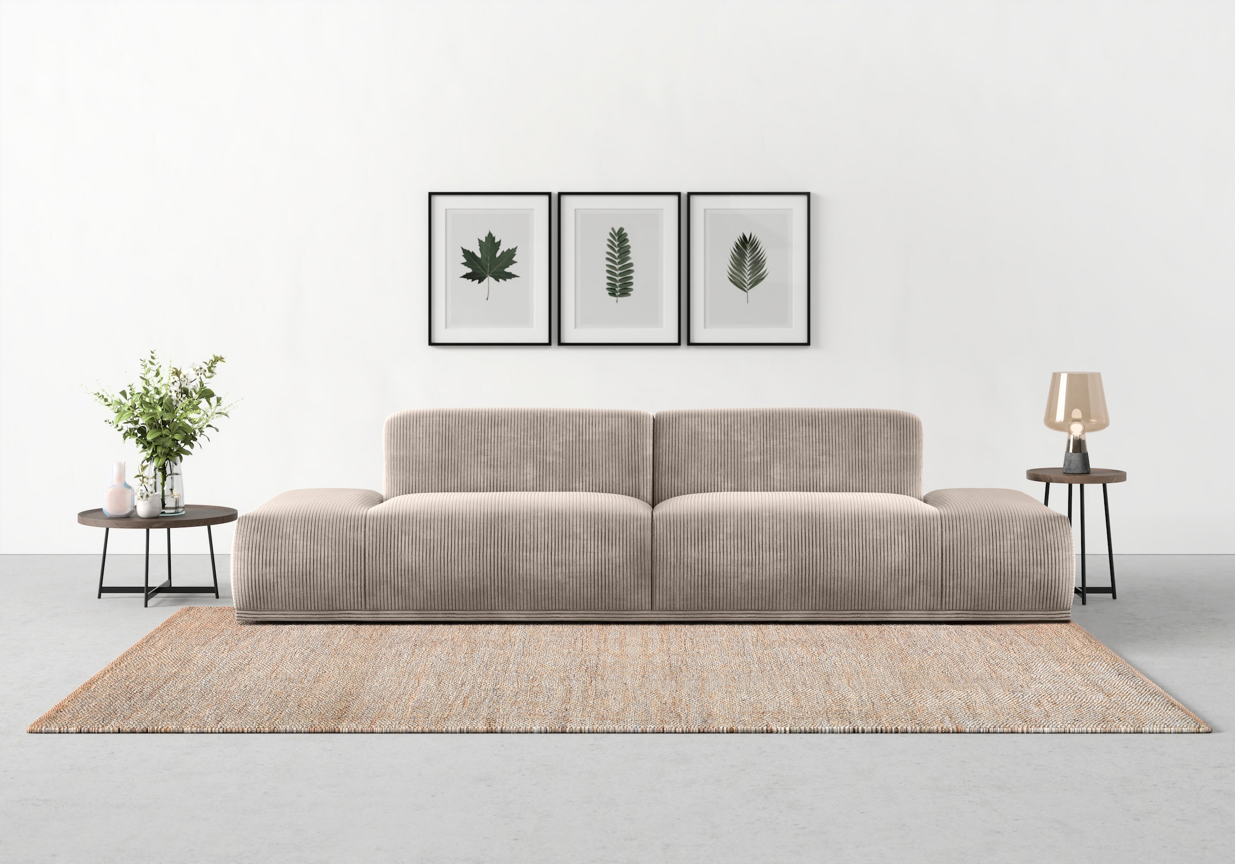 TRENDMANUFAKTUR Big-Sofa "Braga Japandi-Design, toller Sitzkomfort, Designsofa" in moderner Optik, mit hochwertigem Kaltschaum