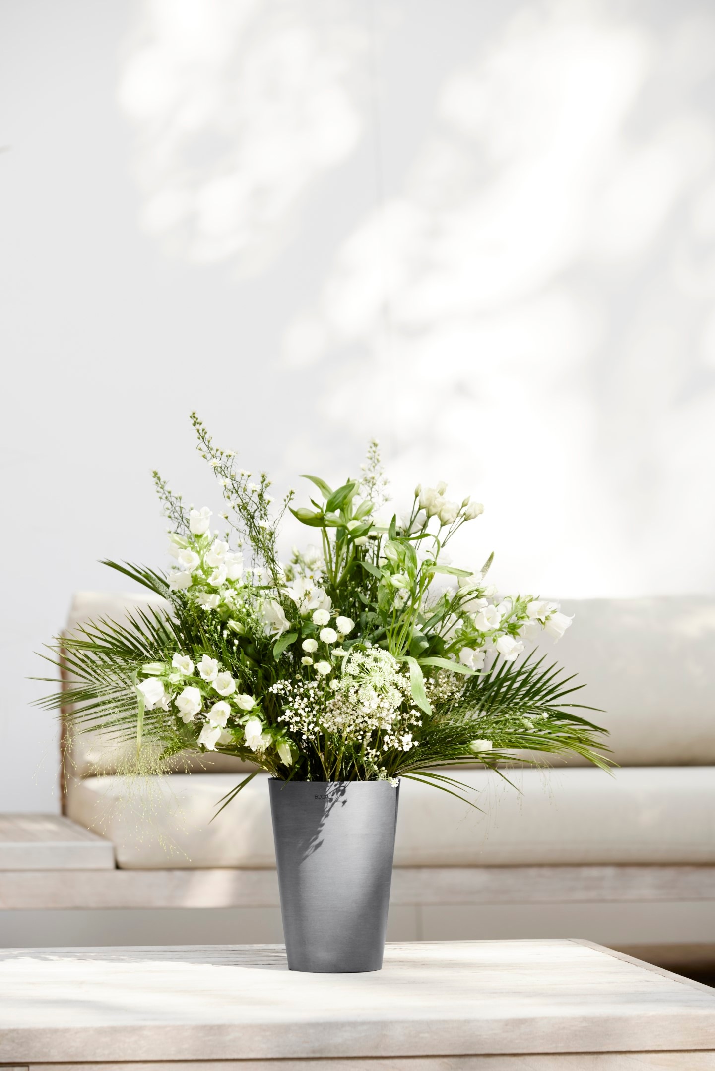 ECOPOTS Blumentopf »Pisa 17,5 Grau« für den Innenbereich