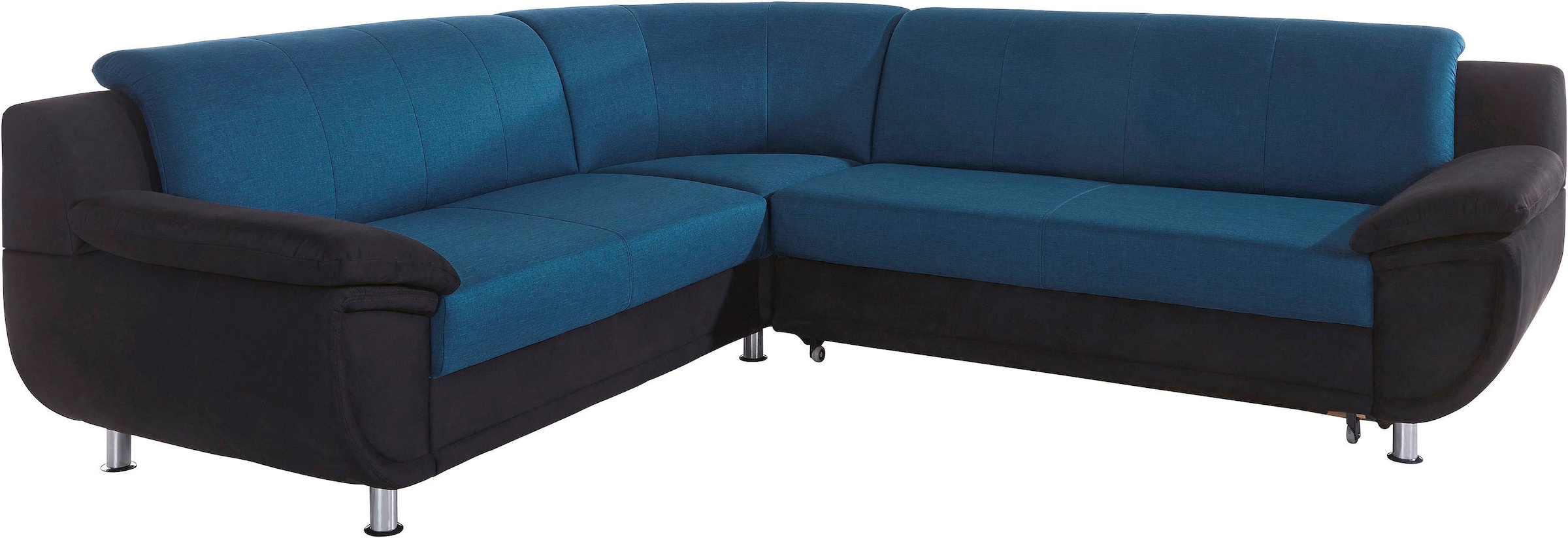 TRENDMANUFAKTUR Ecksofa »Rondo 3, zeitlos und modern, im Materialmix, L-Form«, wahlweise Federkern für hohen Sitzkomfort, wahlweise Bettfunktion