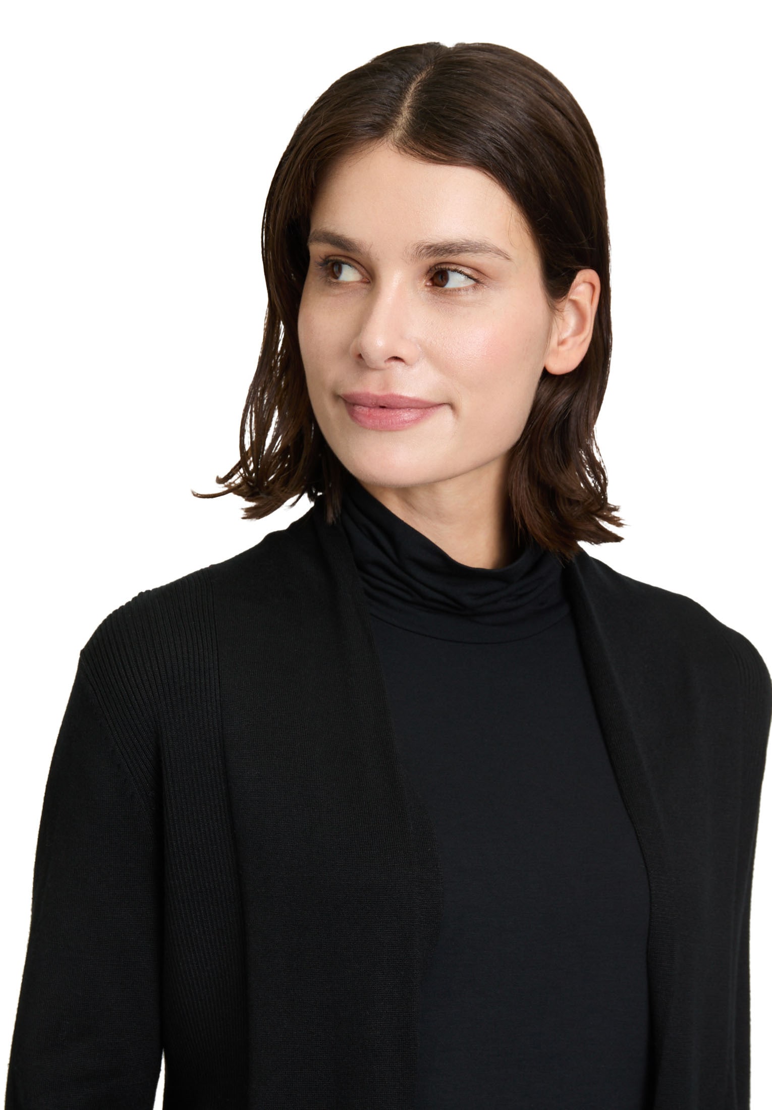 Betty Barclay Strickjacke »Betty Barclay Longstrickjacke mit Rippenstruktur«, Ärmelschlitz