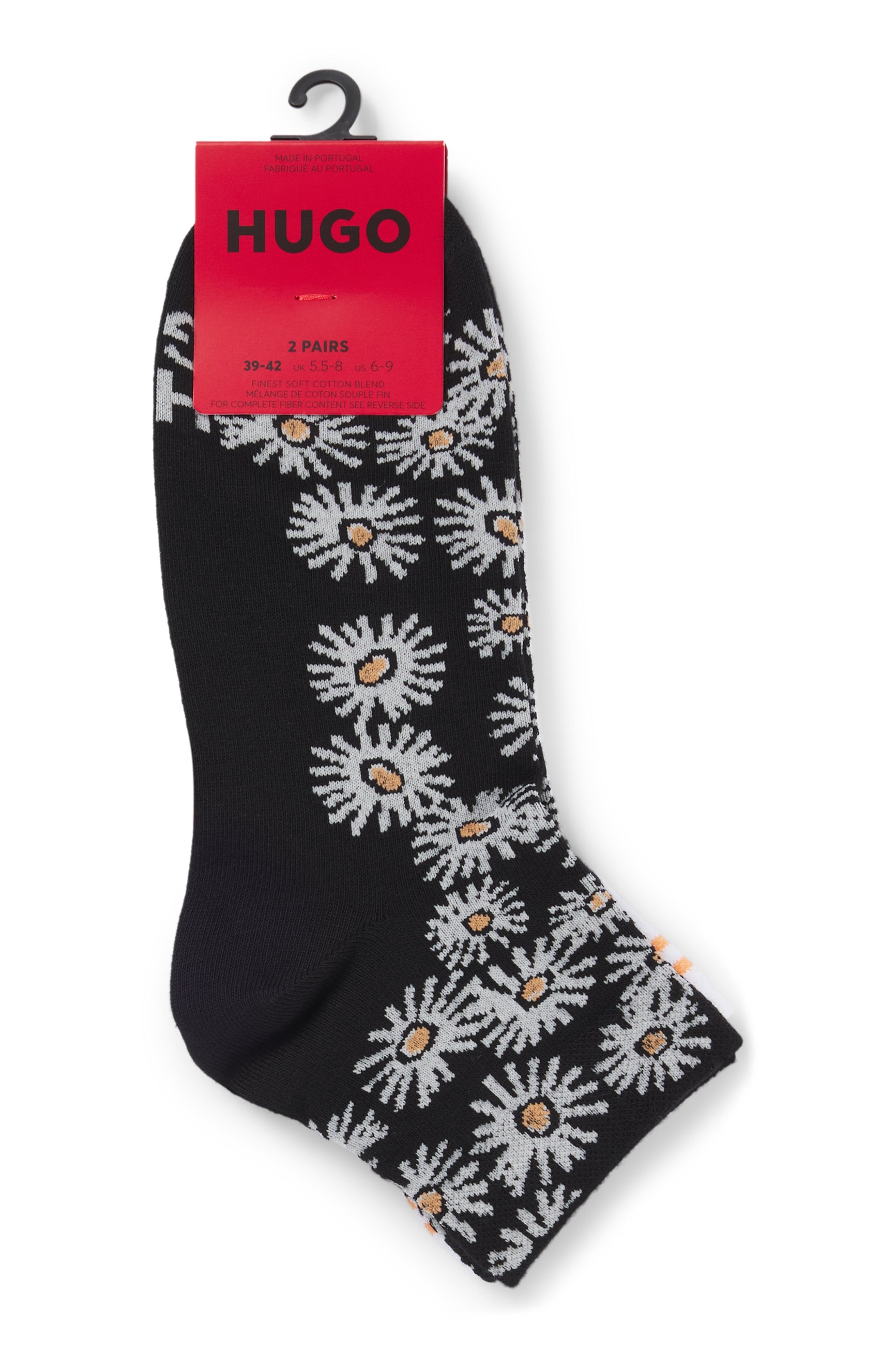HUGO Underwear Socken »2P SH DAISY CC W«, (Packung, 2 Paar, 2er Pack), mit Blumenmotiv