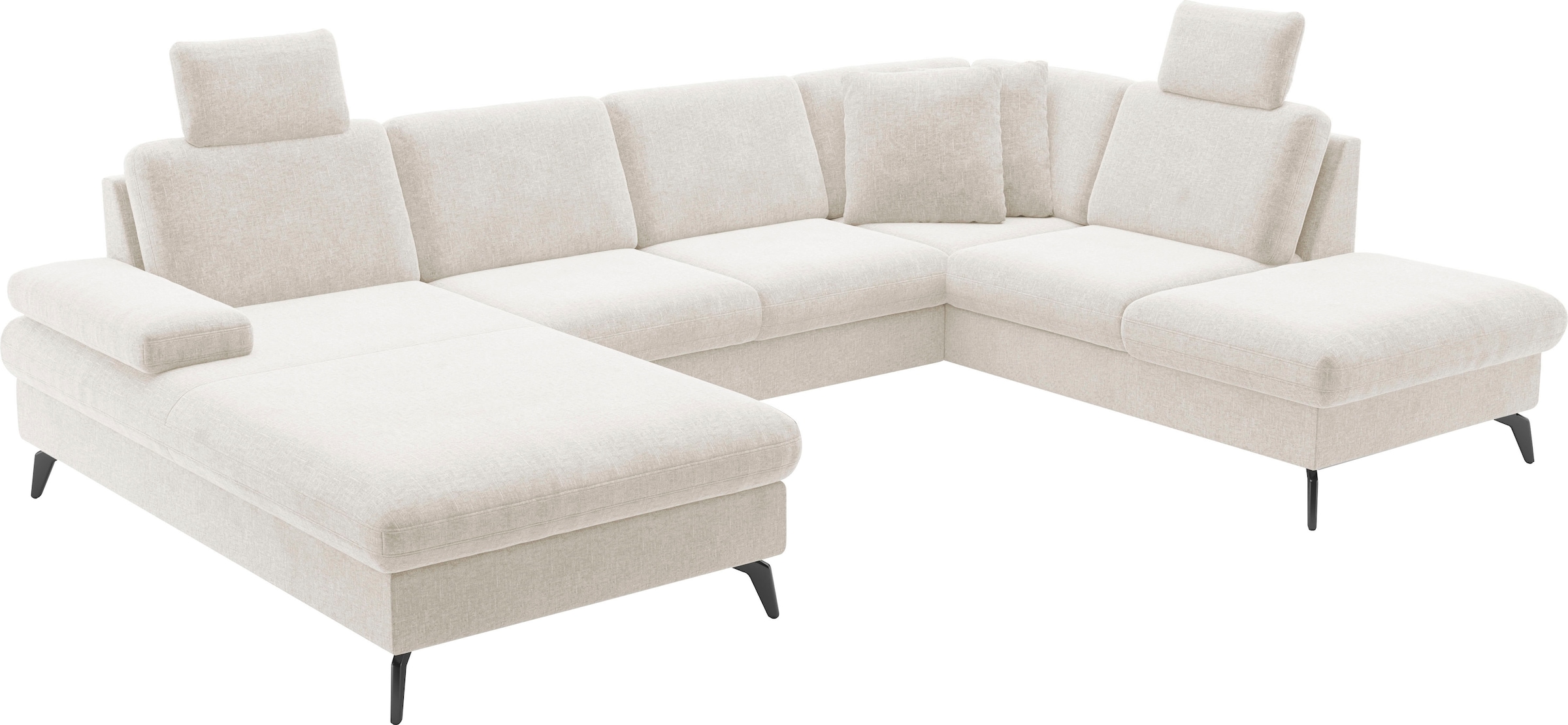 sit&more Wohnlandschaft »Morris Jubi U-Form«, inkl. Armteilfunktion und 1 Zierkissen, wahlweise mit Bettfunktion