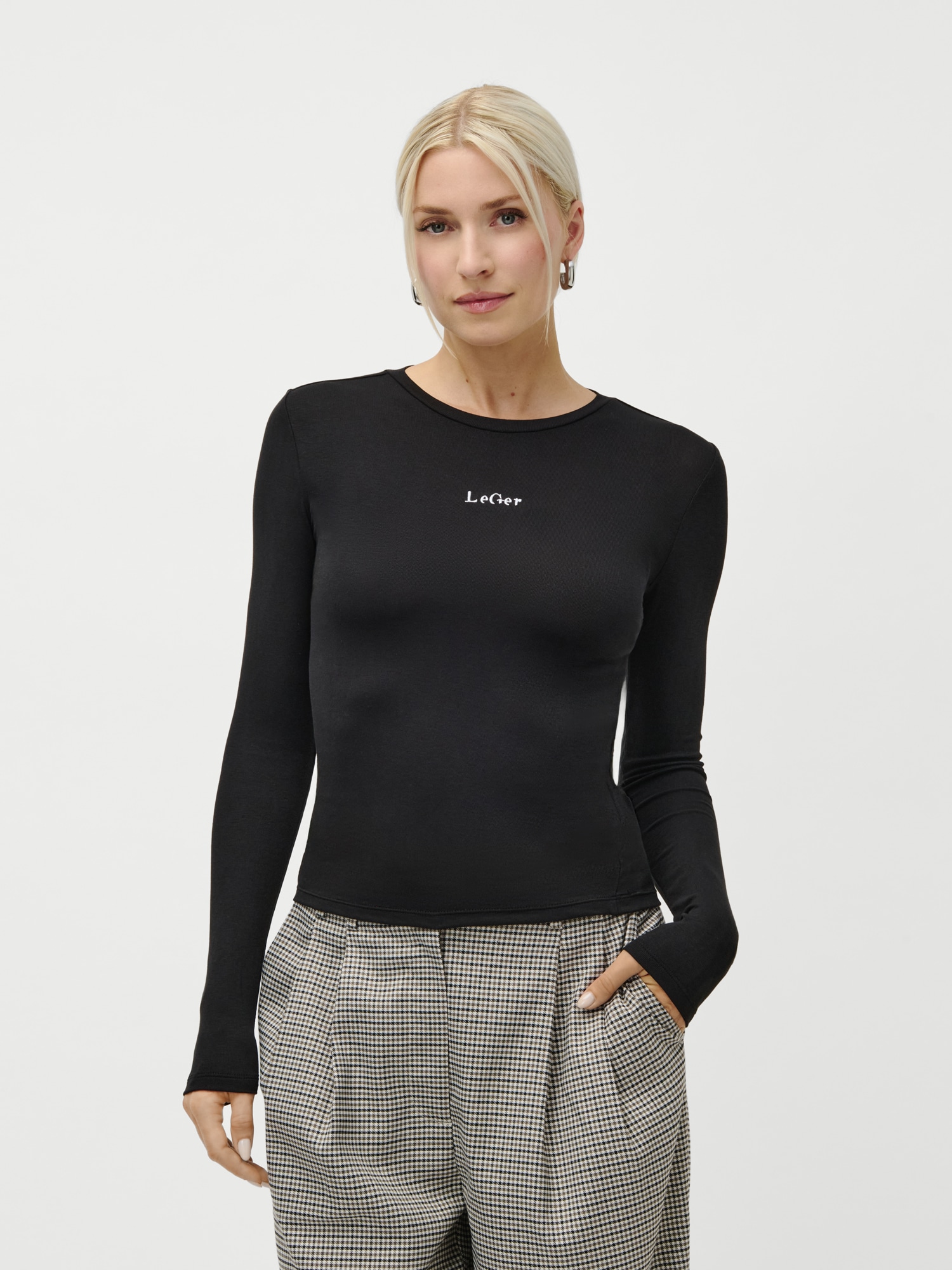 LeGer Langarmshirt "Vianne, LeGer by Lena Gercke", Regular fit mit Rundhals günstig online kaufen