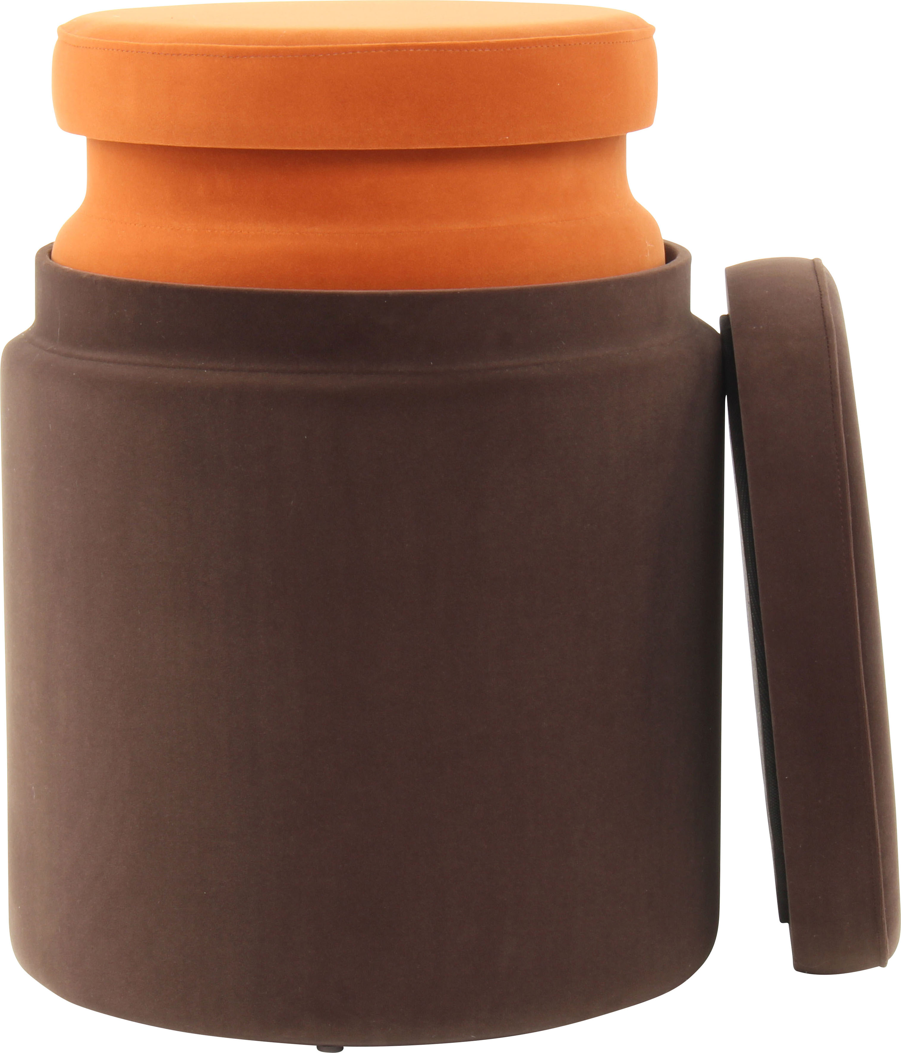 Thumbnail - Kayoom Stauraumhocker "Hocker Zora 225 2er-Set, samtweicher Stoffbezug,runde elegante Form" Set, 2 Stk. tlg. samtweich, ...