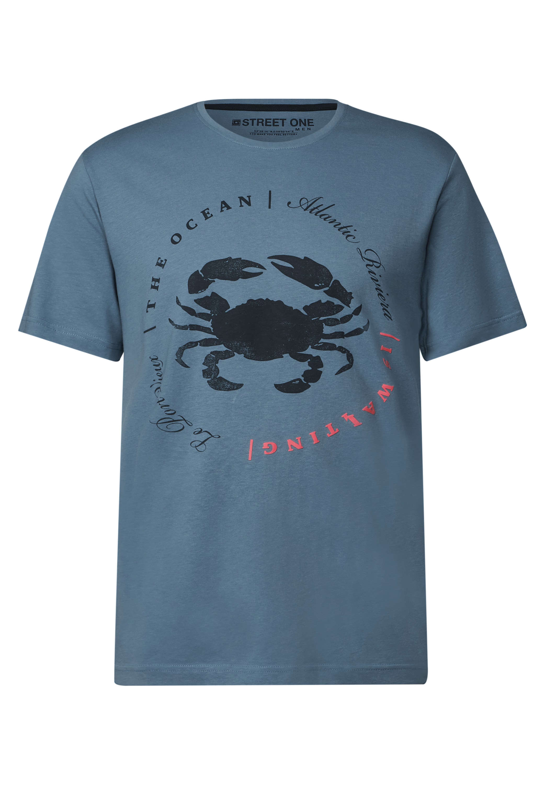 STREET ONE MEN T-Shirt, mit Rundhalsausschnitt