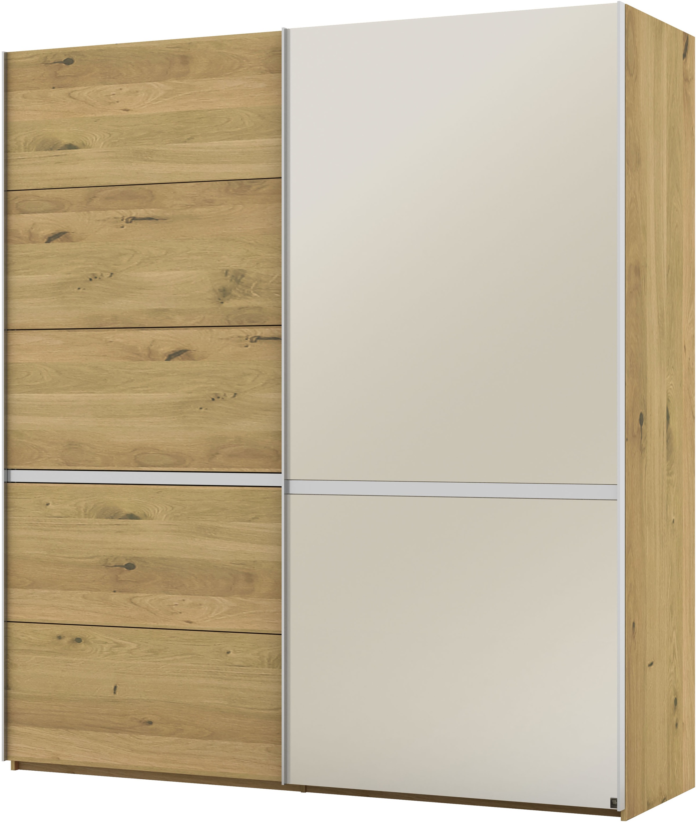 Thumbnail - Musterring Schwebetürenschrank "Savona, Kleiderschrank, Schrank, Garderobe, mit Schiebetüren" Teilmassiv Bianco-Eiche, m...