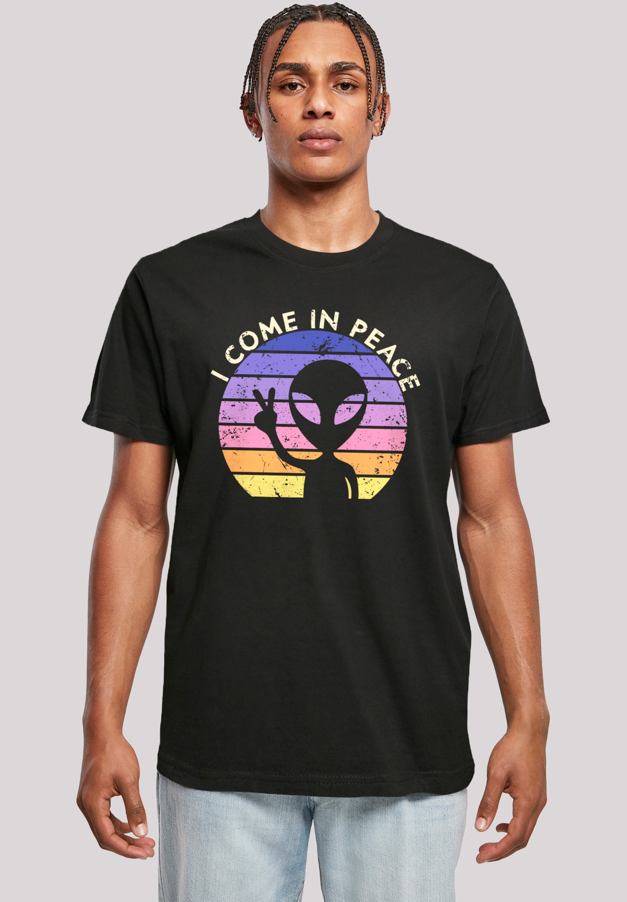 F4NT4STIC T-Shirt "Alien Peace Sunset", Premium Qualität günstig online kaufen