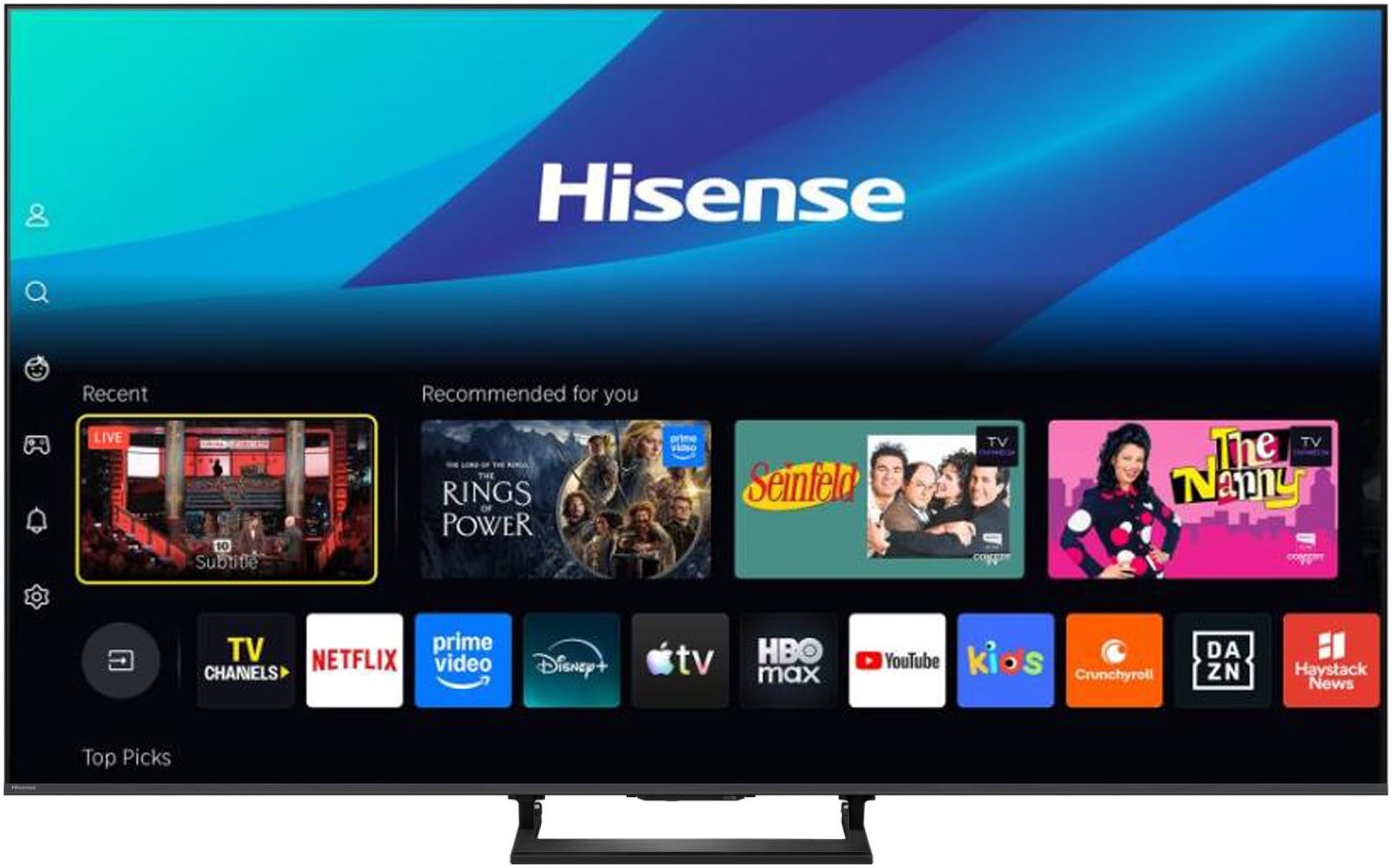 Hisense QLED-Fernseher »65U7DSE« 164 cm/65 ″ Smart-TV