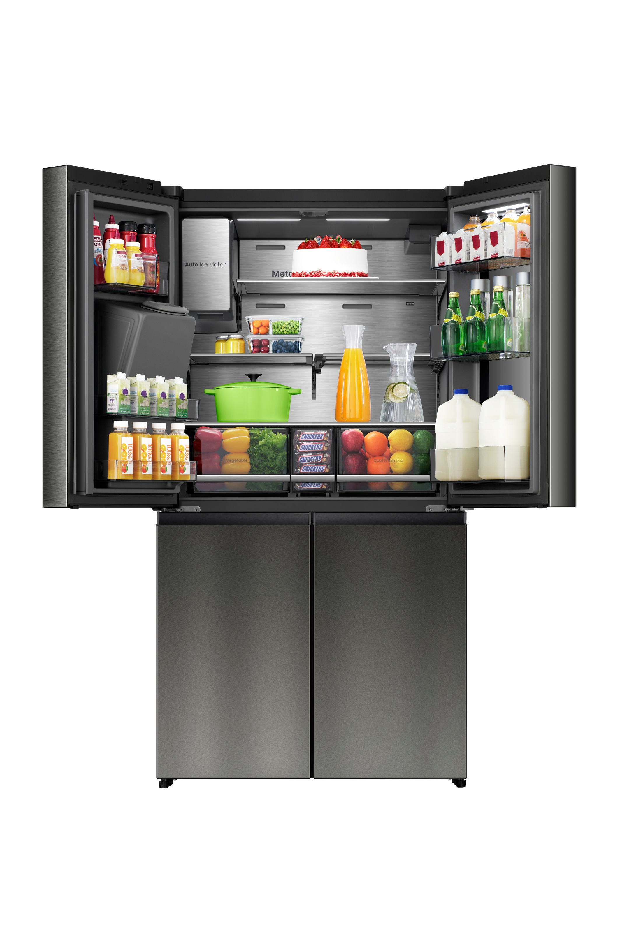 Hisense Multi Door »RQ600P7SKE« 179 cm hoch 91,4 cm breit PureViewDoor - immer sehen was im Kühlschrank ist