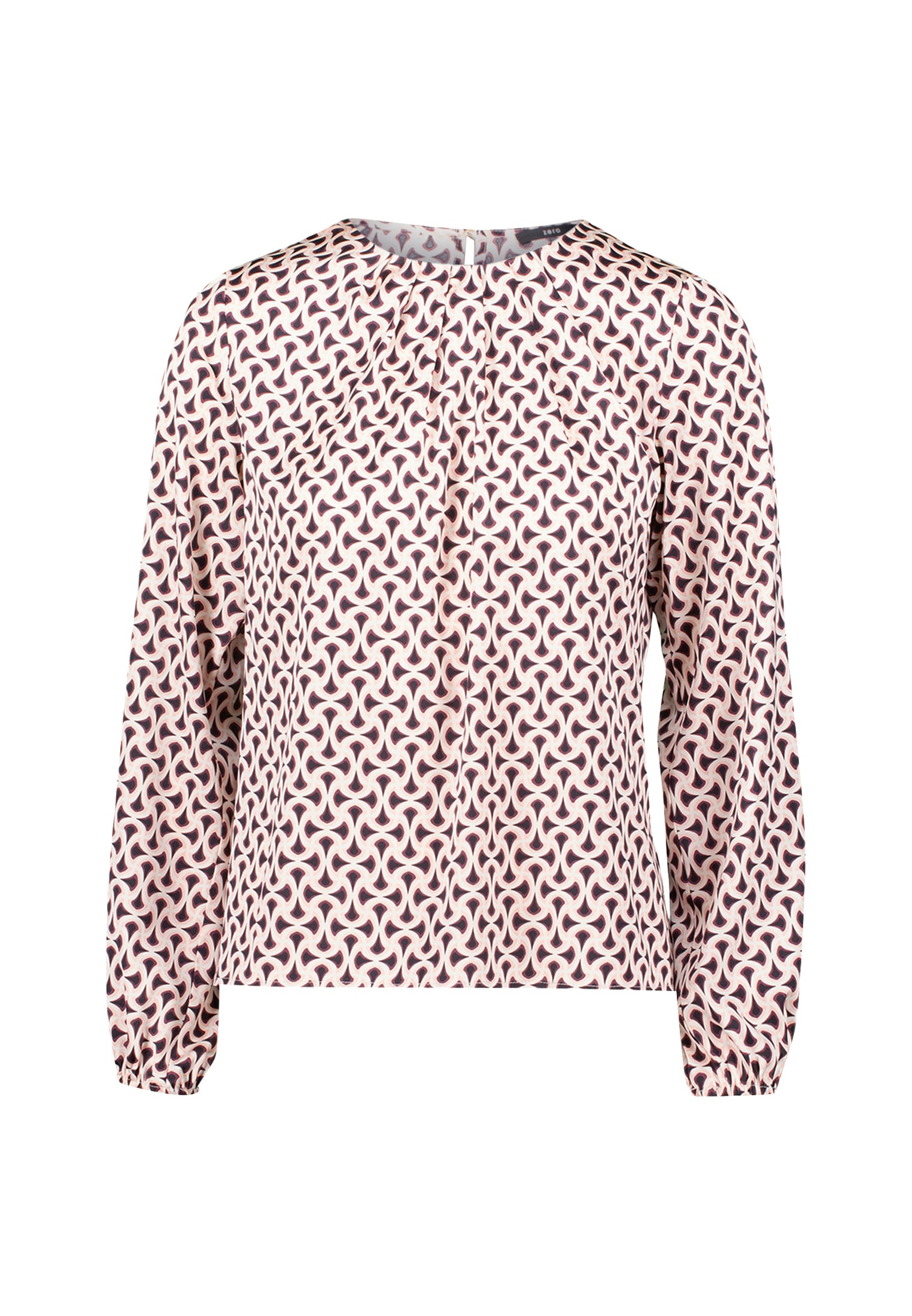 Zero Satinbluse »zero Damen Satinbluse mit Druck«