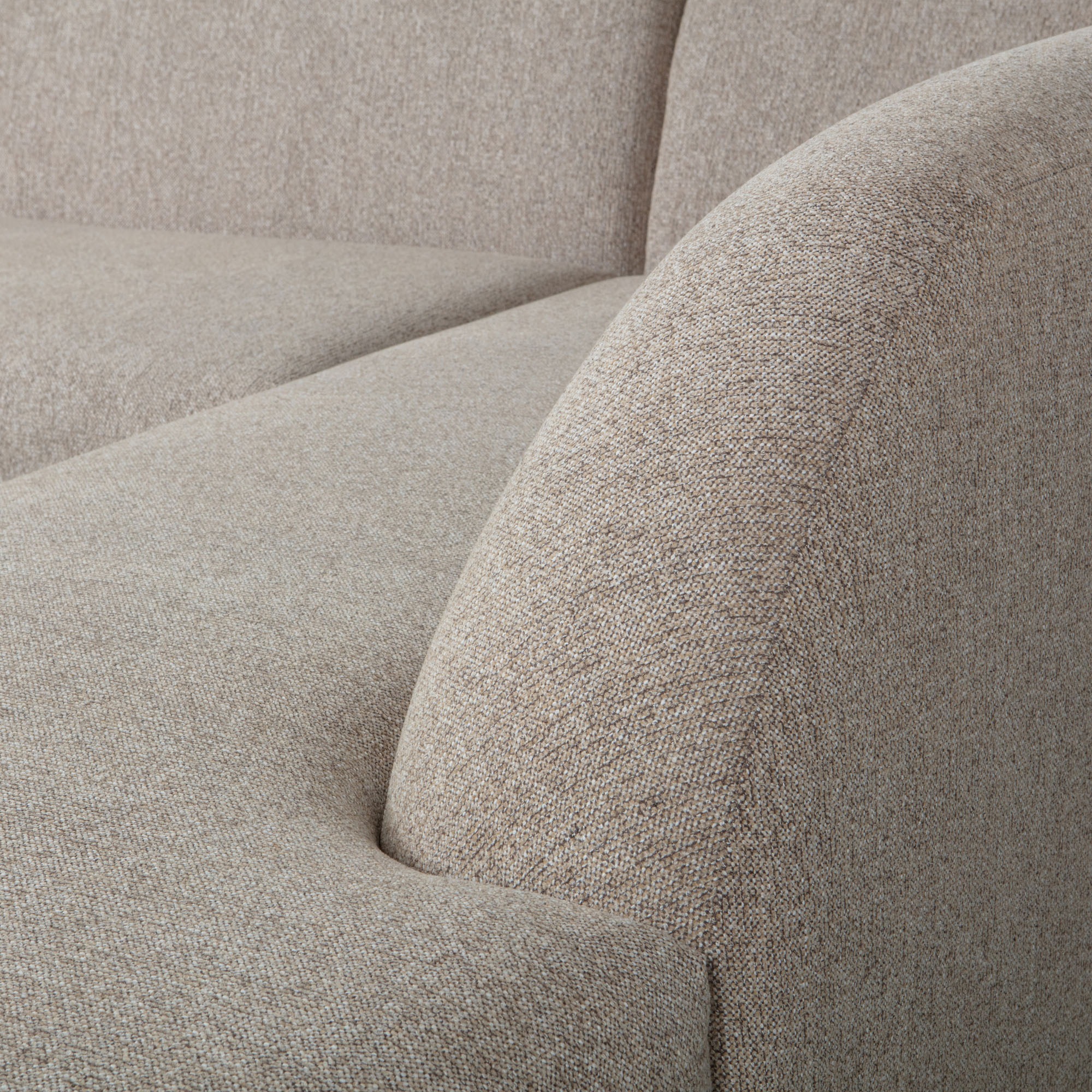 WOOOD Ecksofa »Sloping«, gepolstert mit gewebter Chenille, frei im Raum stellbar, Breite 274 cm