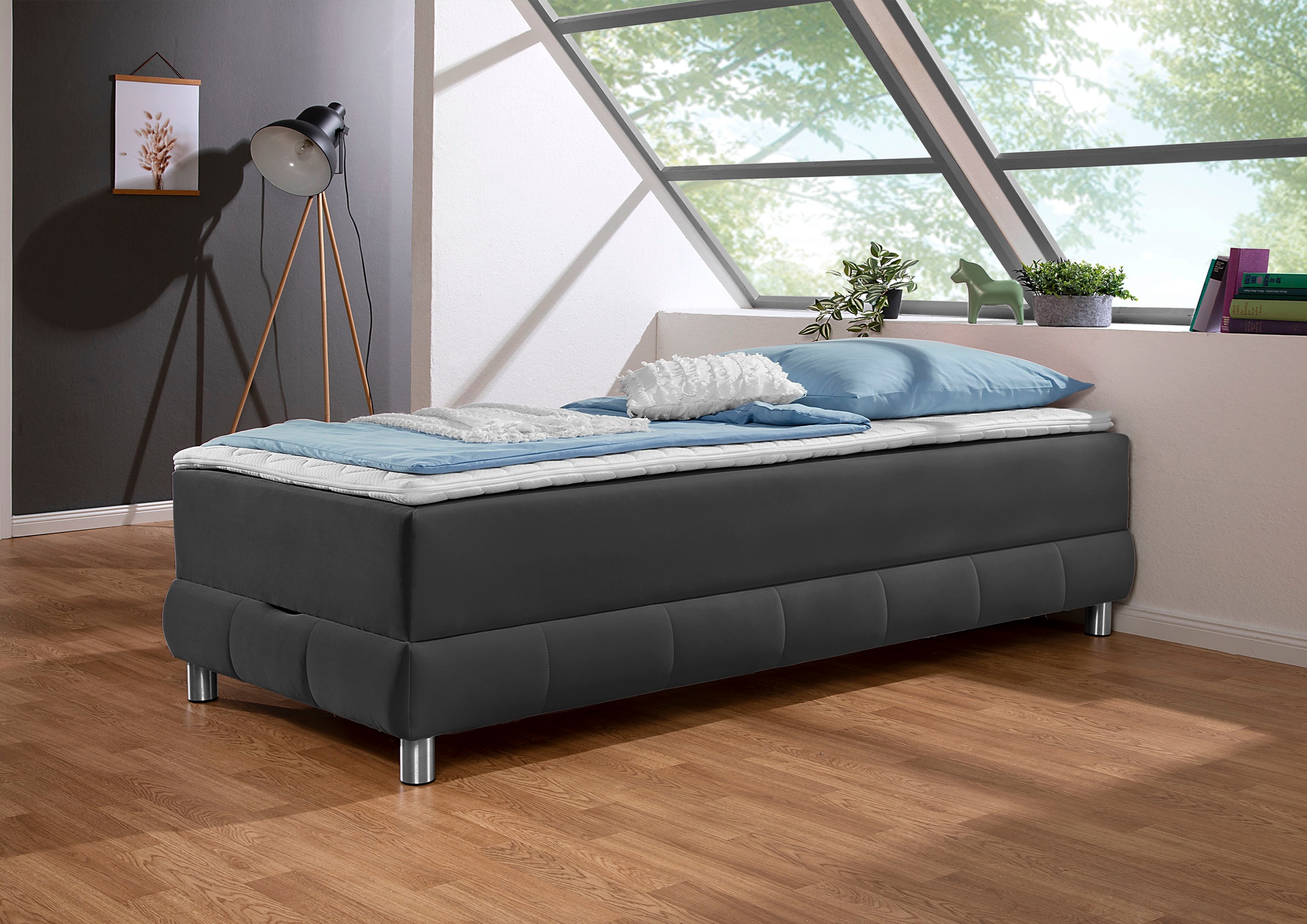 Home affaire Boxspringbett "Vaasa" für Dachschrägen geeignet, inkl. Bettkas günstig online kaufen