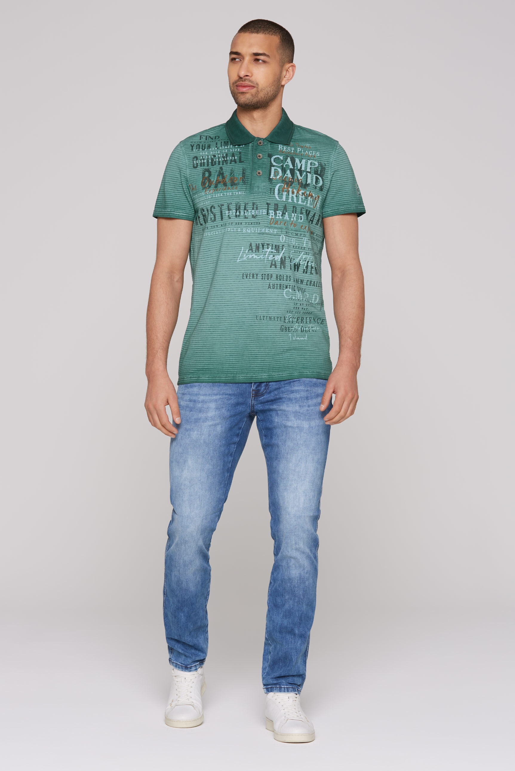 CAMP DAVID Poloshirt, aus Baumwolle