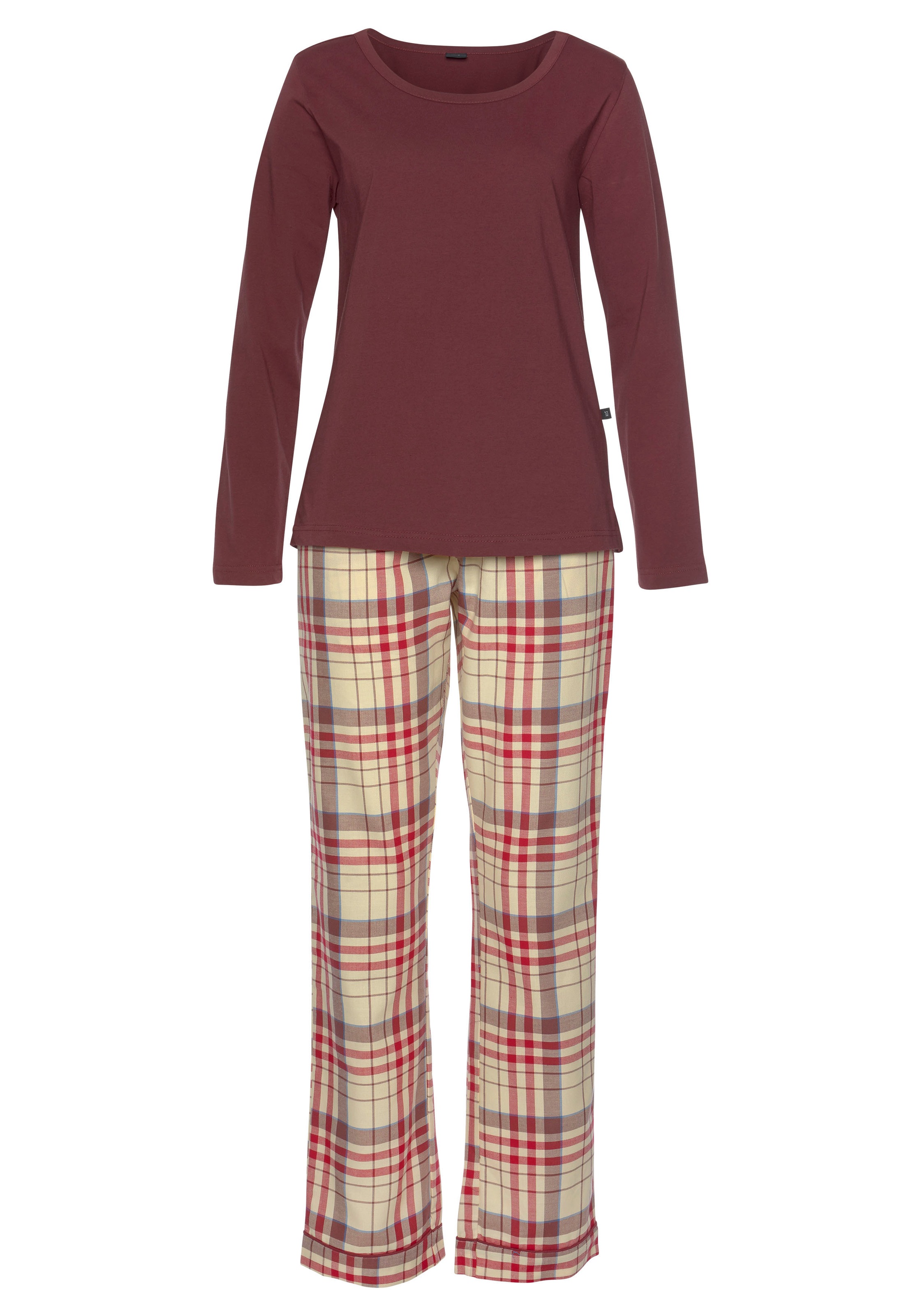 H.I.S Pyjama 2 mit karierter Schlafhose günstig online kaufen