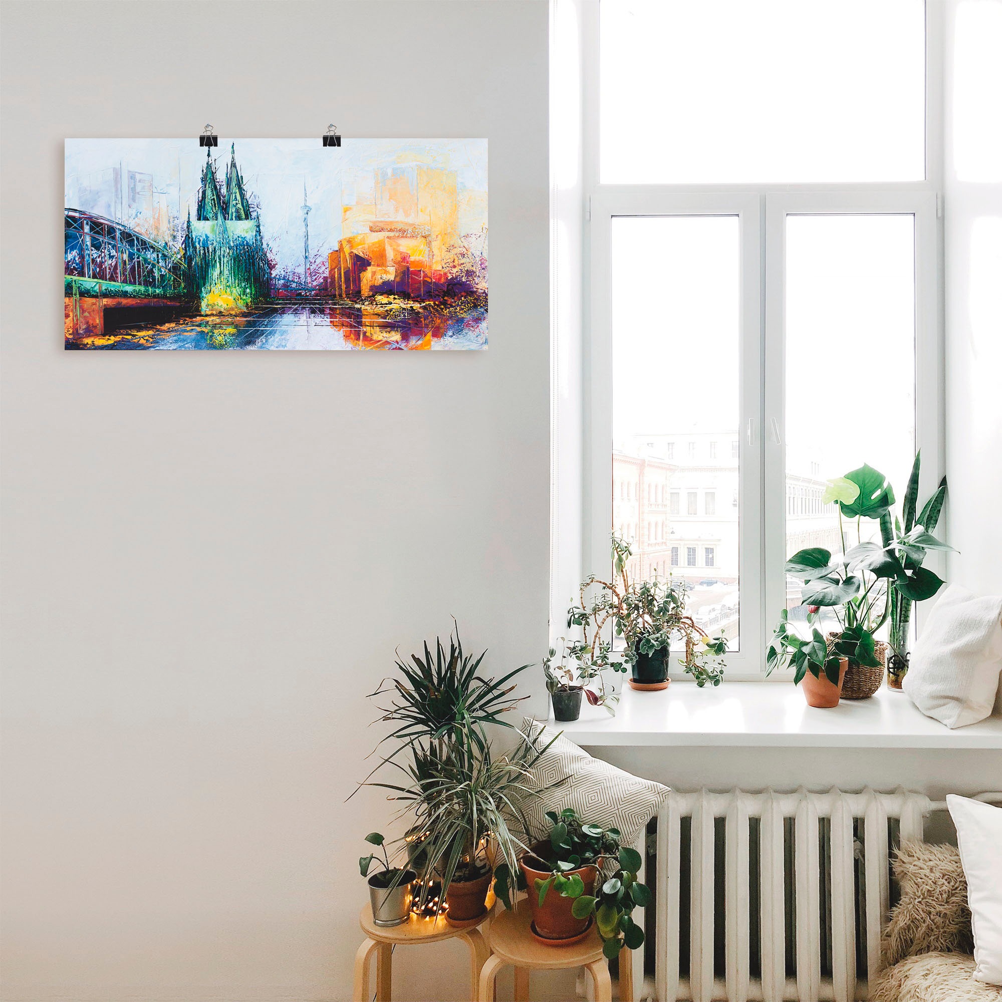 Artland Wandbild "Köln Skyline", Deutschland, (1 St.), als Leinwandbild, Po günstig online kaufen