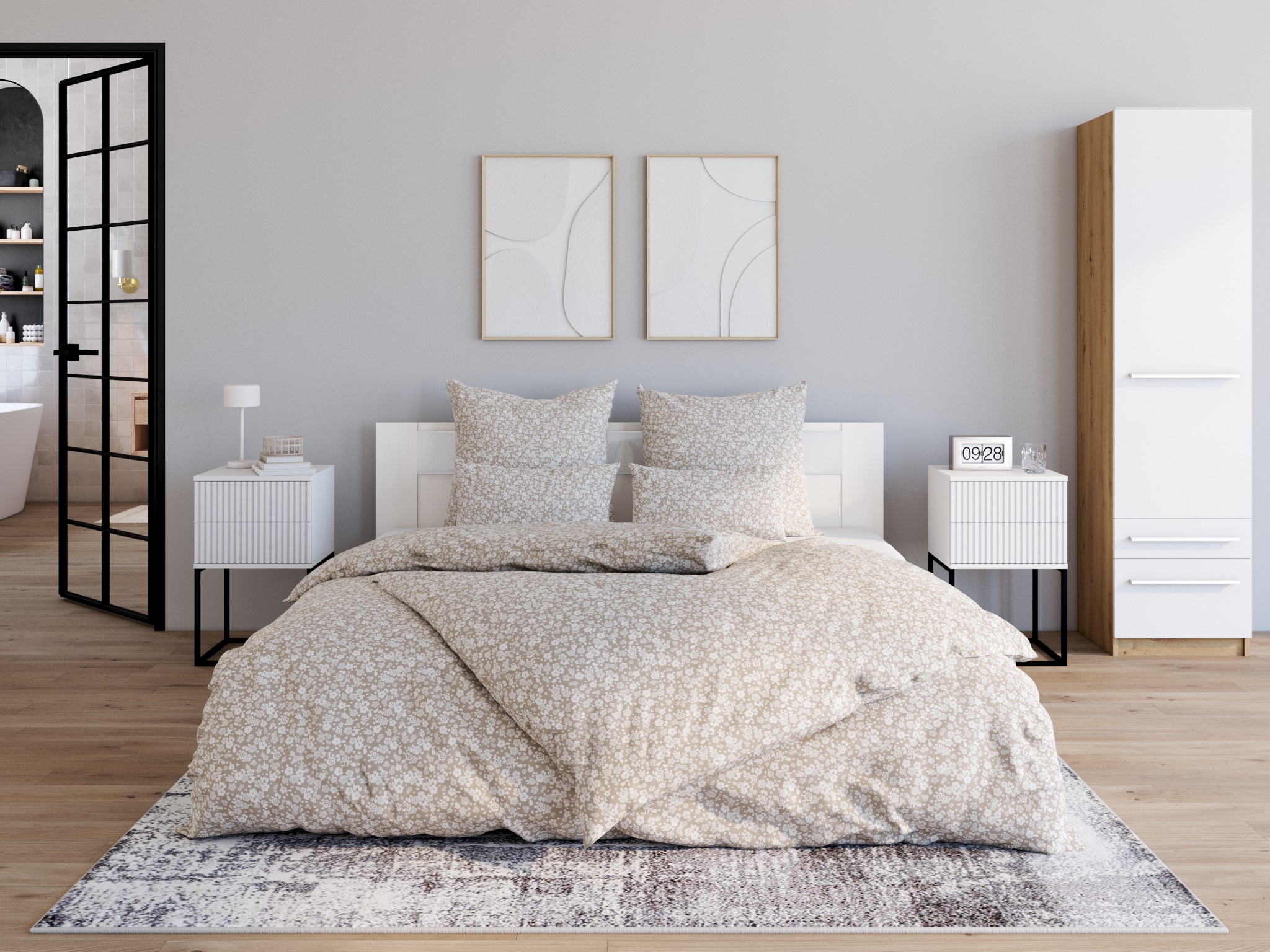 AMS Tischuhr »T1175« Büro, Wohnzimmer, Esszimmer