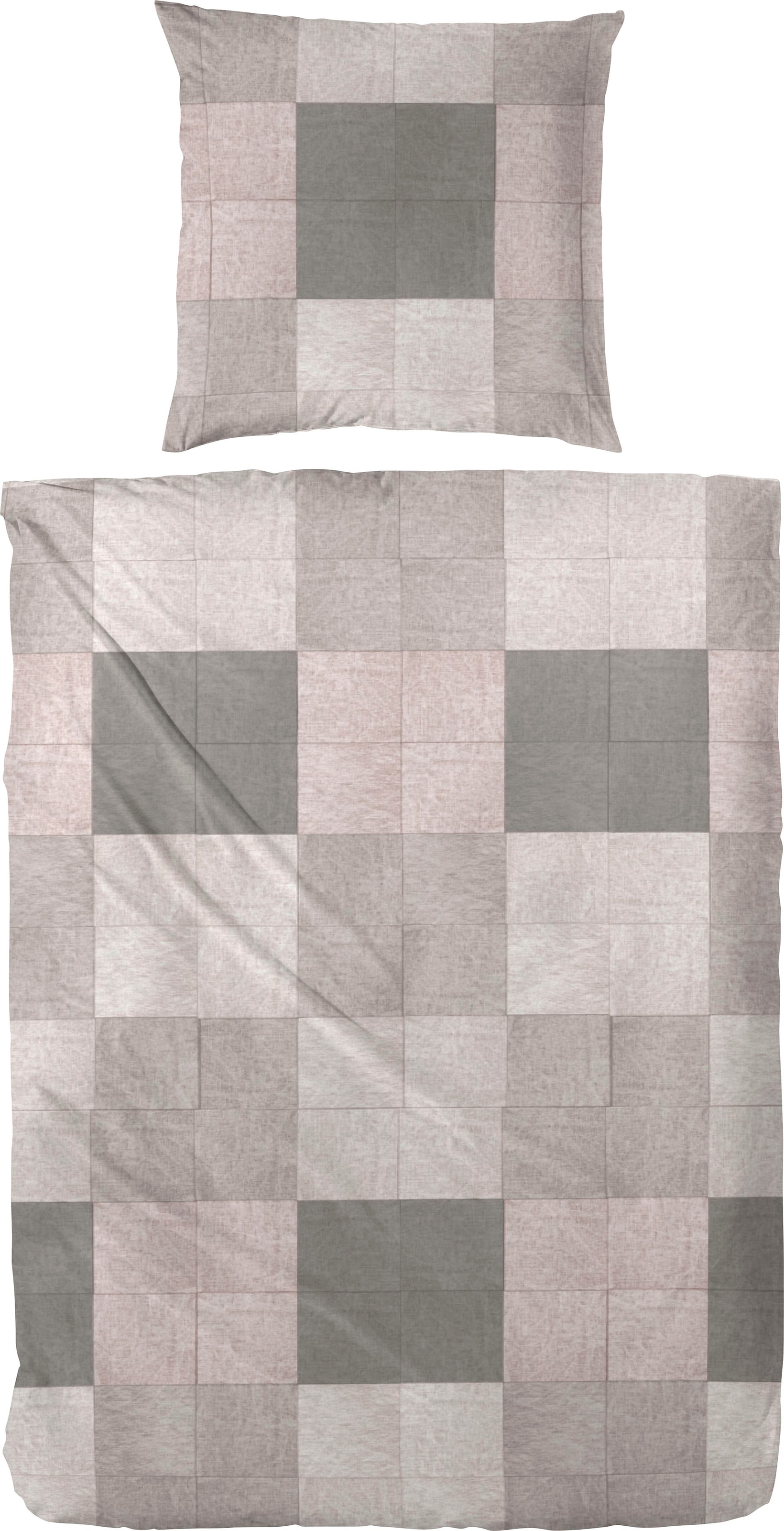 Primera Bettwäsche "Glencheck" 2 Stk. tlg. mit Patchwork Karo günstig online kaufen
