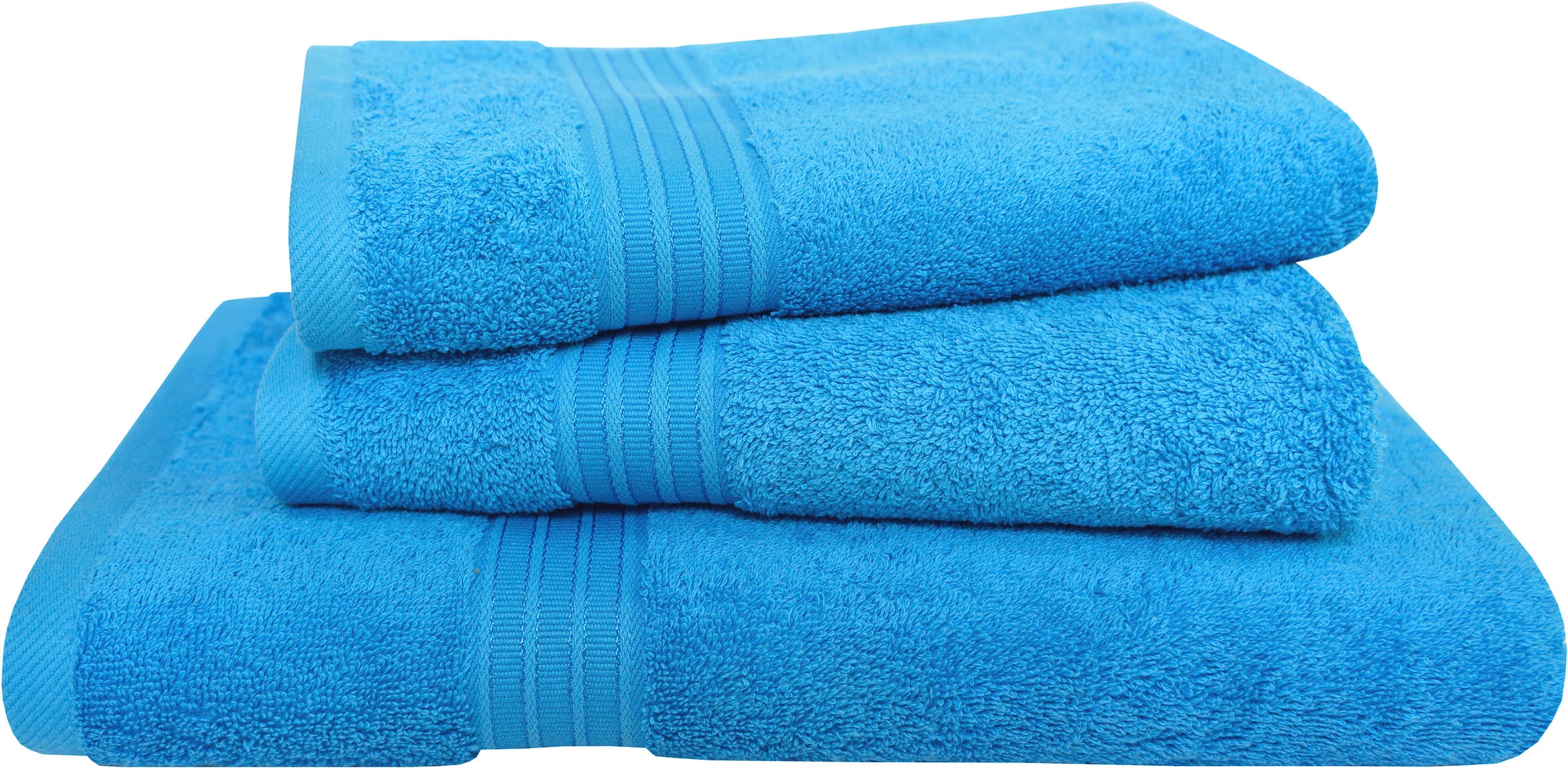Dyckhoff Handtuch Set "Siena" Set 3 Stk. Frottier mit Bordüre; 2 Handtücher (50x100cm), 1 Duschtuch (70x140cm)