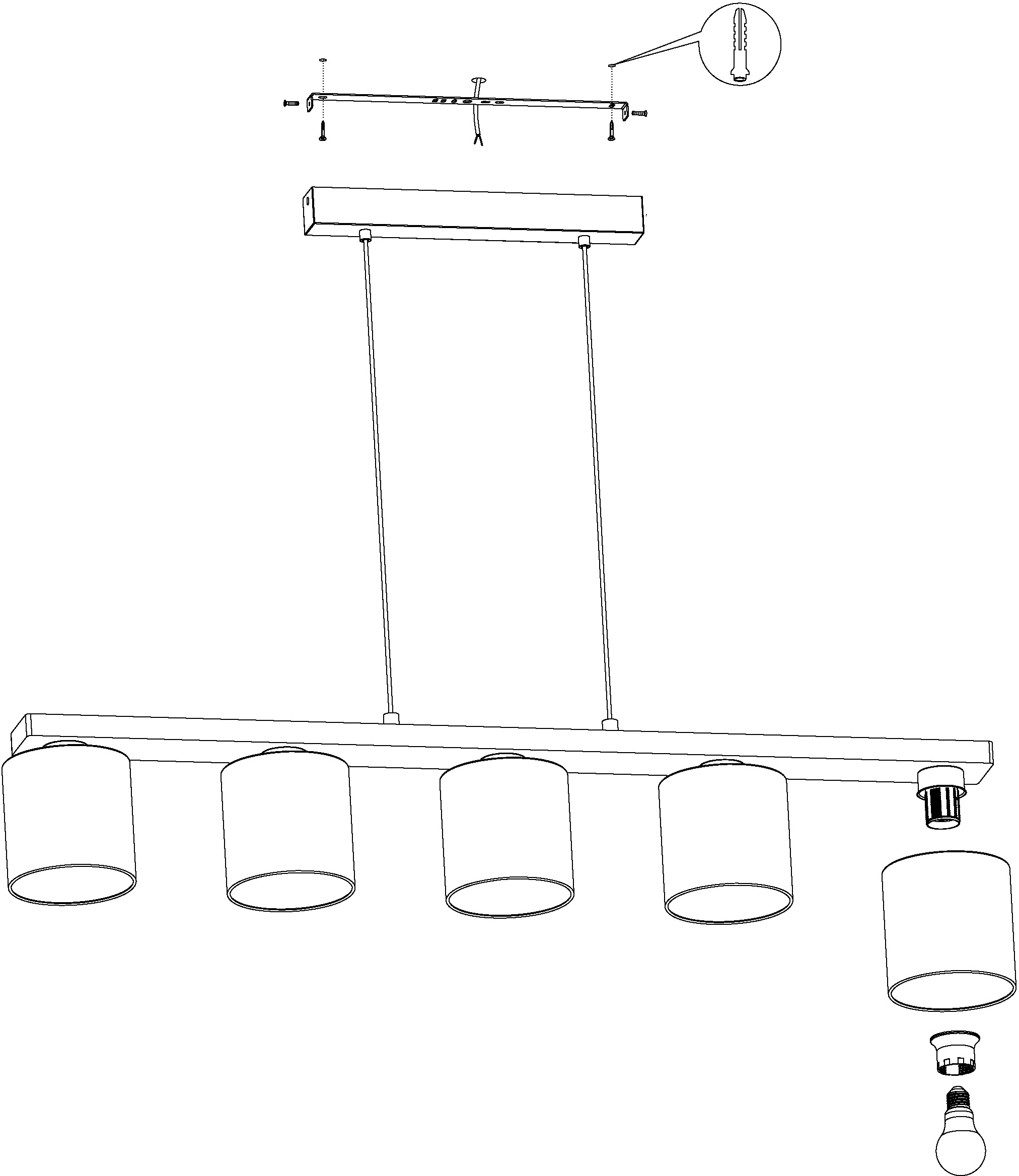 EGLO Pendelleuchte »CASTRALVO« E27 1 Stk. Hängeleuchte, Hängelampe