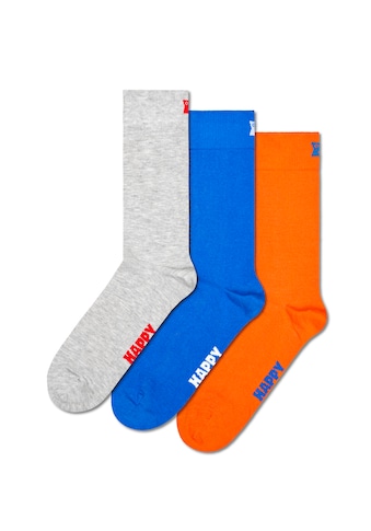 Happy Socks  Socken (Set 3 poros) su schlichtem Loo...