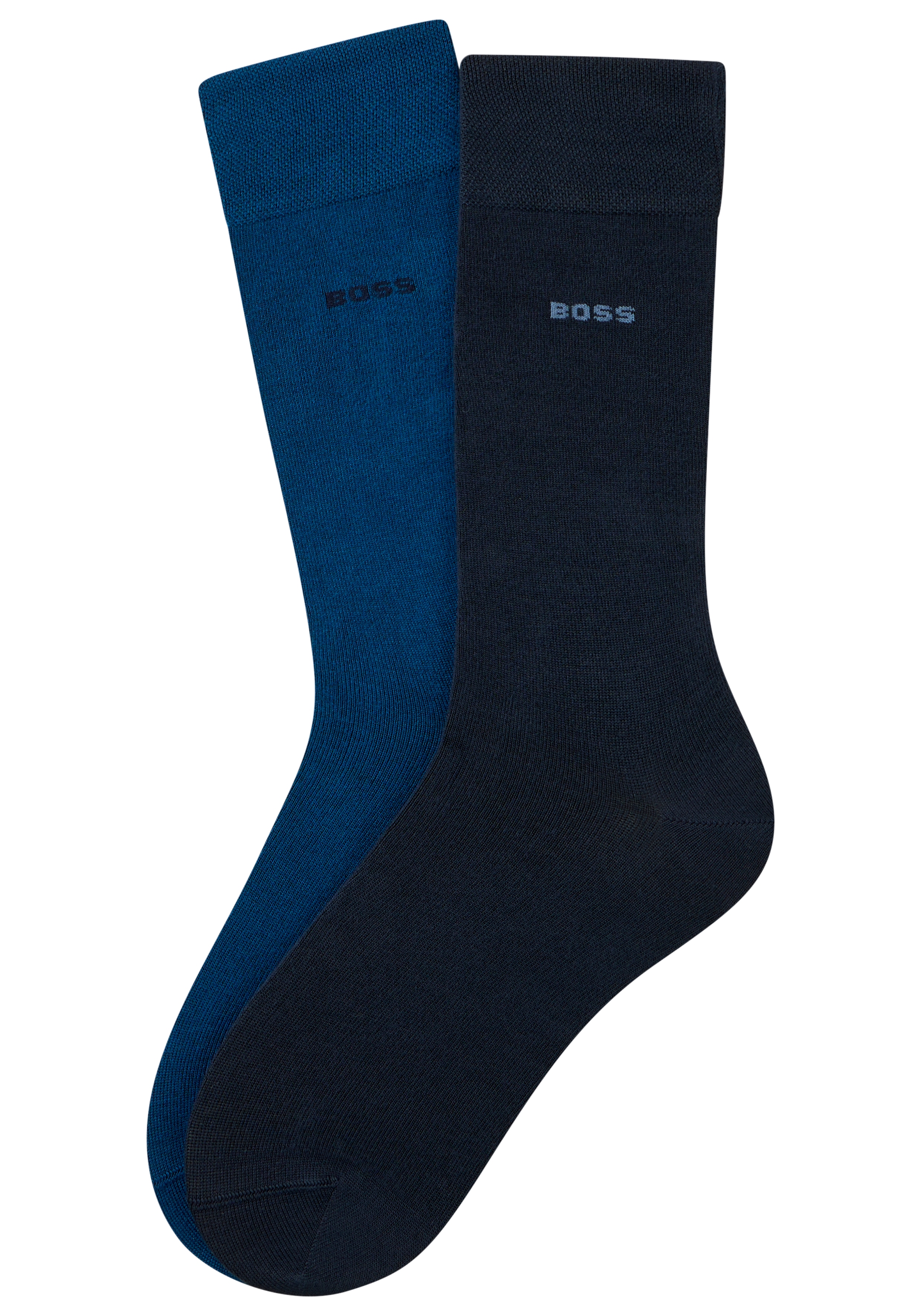 BOSS Businesssocken "2P RS Bamboo 1027" Packung, 2 Paar tlg. mit Strickbündchen