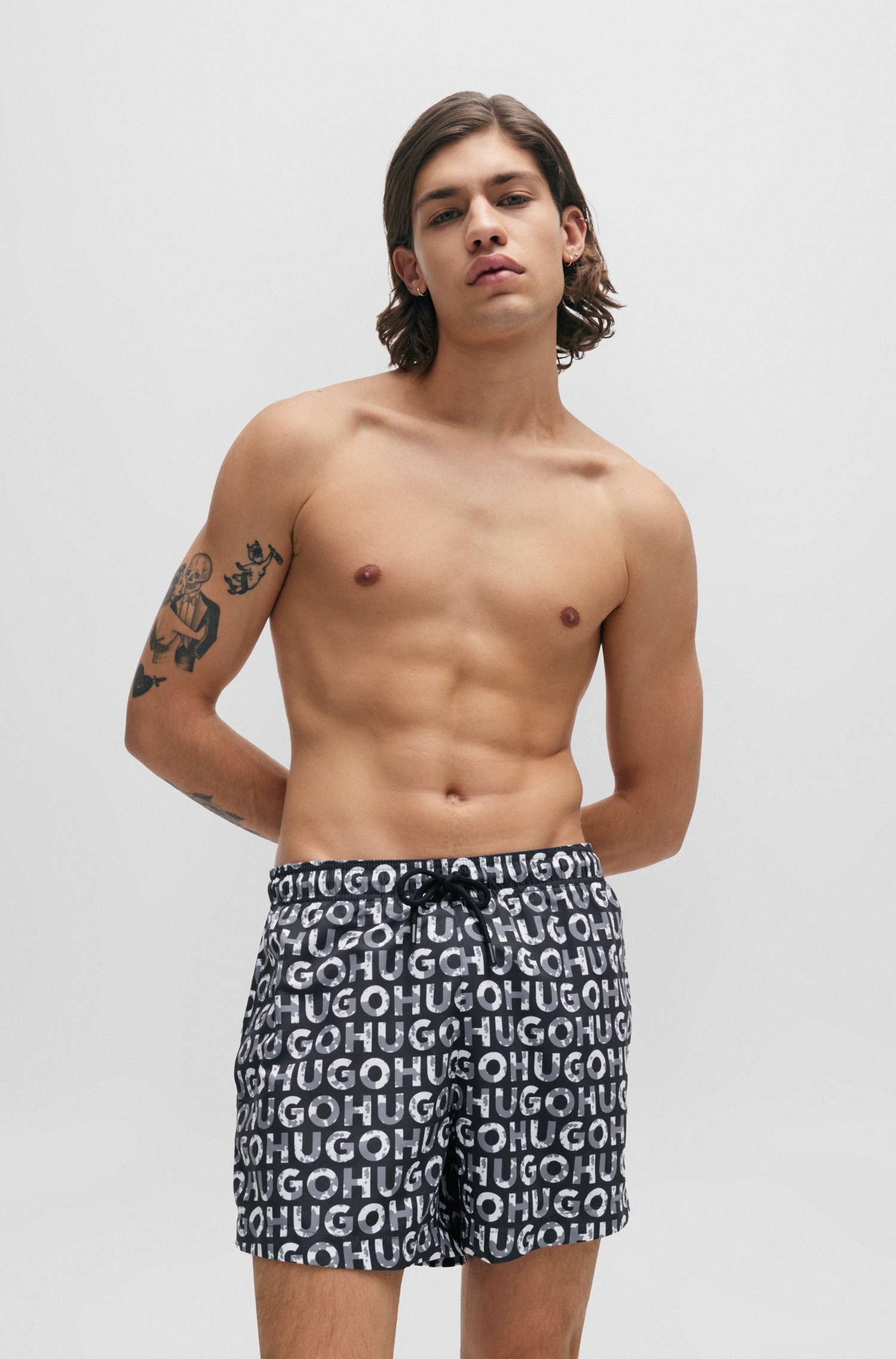 HUGO Underwear Badeshorts "TORTUGA", mit Print