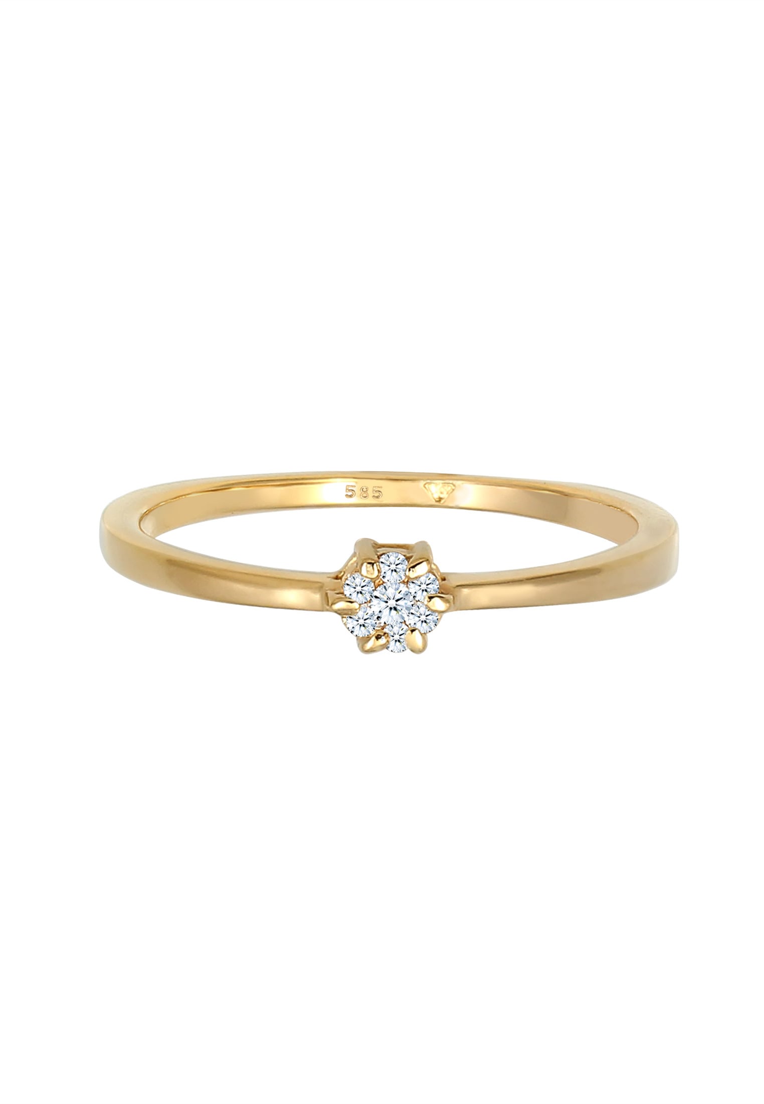Elli DIAMONDS Verlobungsring »Solitär Verlobung Diamant (0.045 ct.) 585 Gelbgold«